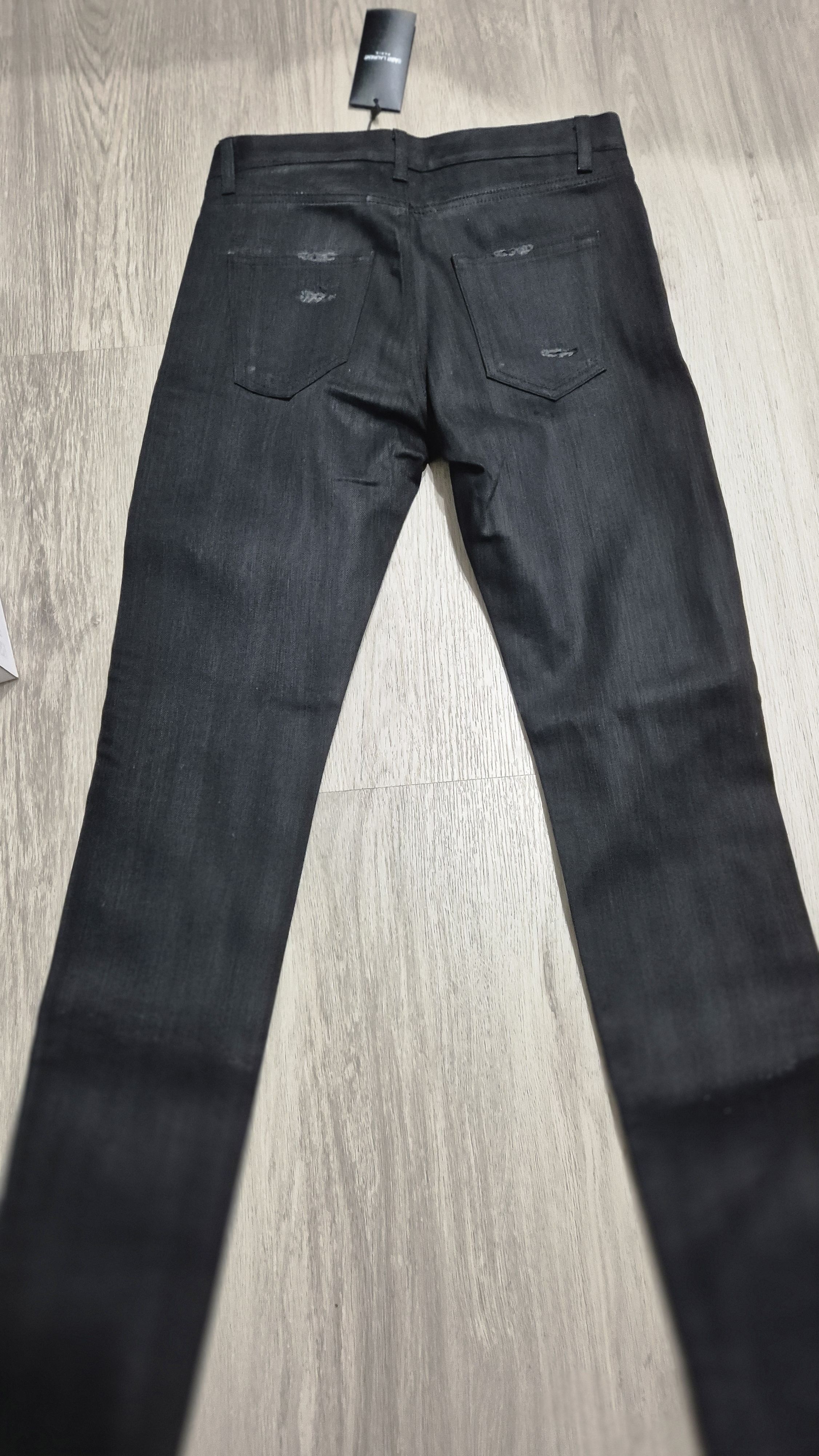Saint Laurent Paris D02 Black Trash Ripped Denim Jeans LAST DROP SS16 HEDI Size US 29 - 7 Thumbnail
