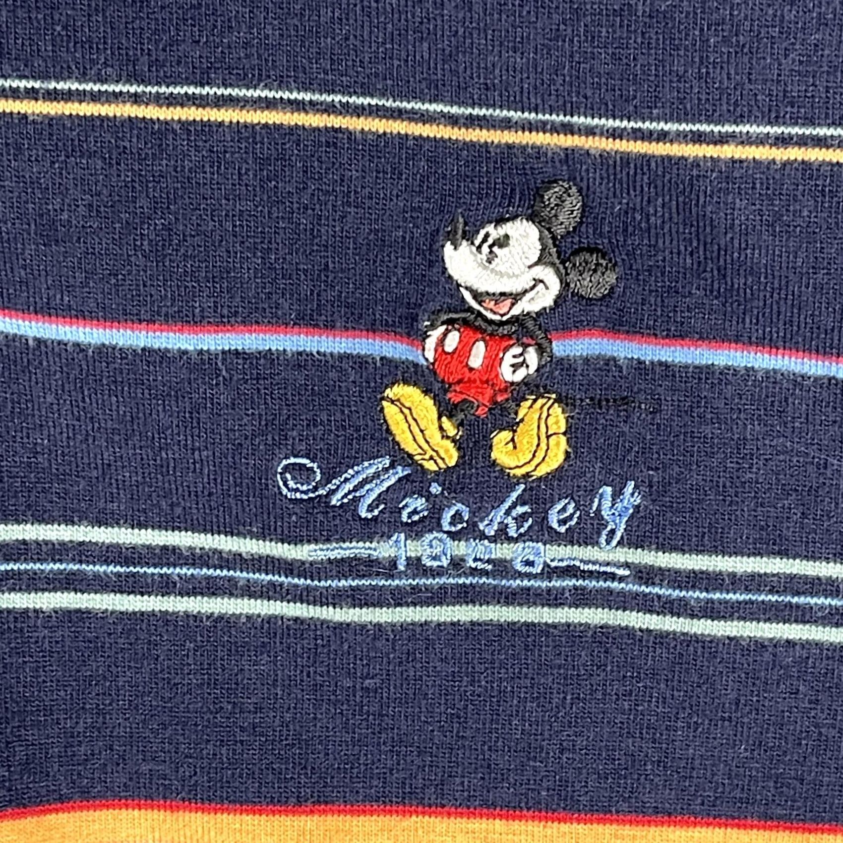 Disney The Disney Store Polo Shirt Mens XL Blue Striped Mickey Mouse Embroidered Casual Size US XL / EU 56 / 4 - 4 Thumbnail