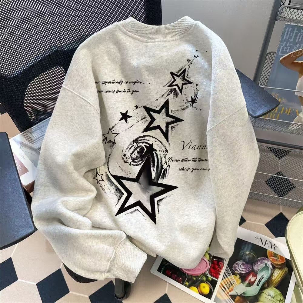 Vintage Light Heather Grey Graphic Print Crew Neck Sweatshirt Size US M / EU 48-50 / 2 - 2 Thumbnail