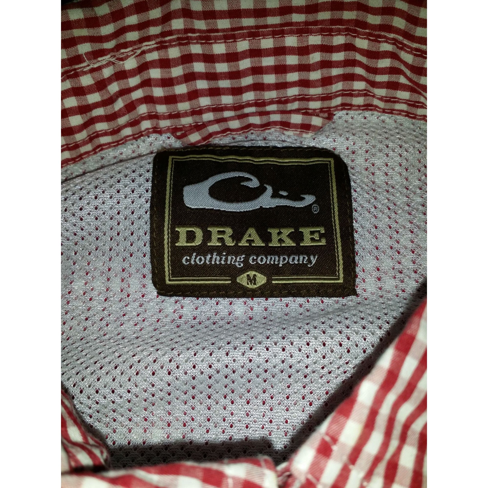 Drake Arkansas Razorbacks Fishing Button Up Shirt Men Sz M Gingham Size US M / EU 48-50 / 2 - 6 Thumbnail
