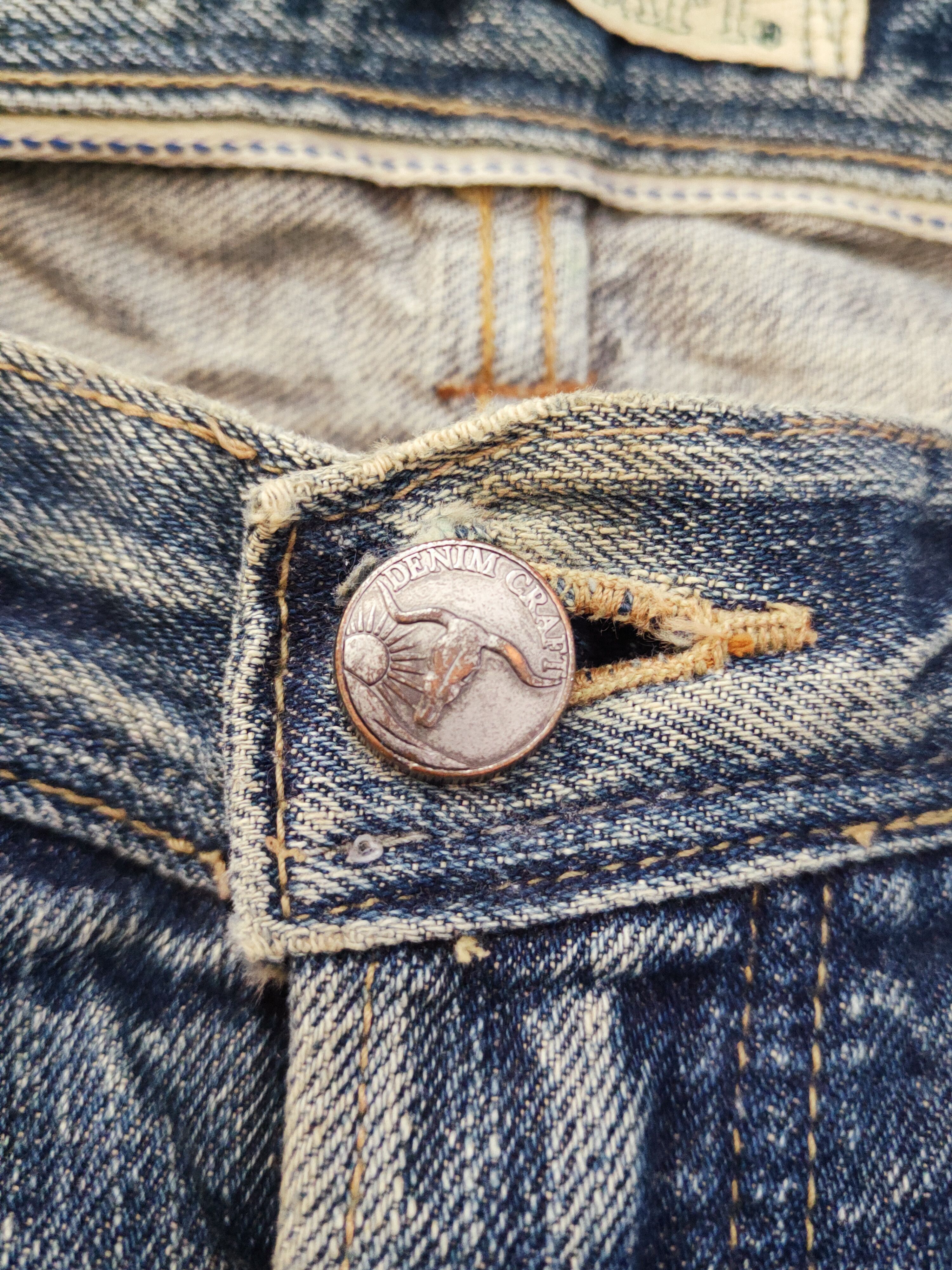 Japanese Brand Denim Craft Blue Distressed Ripped Jeans #W218 Size US 34 / EU 50 - 14 Thumbnail