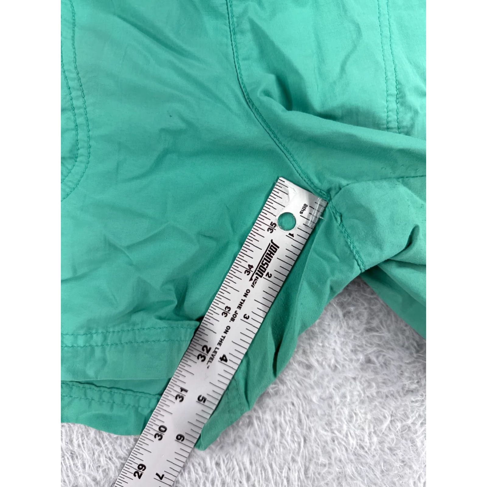 Altea VINTAGE Columbia Shorts Women Small Nylon Hiking Camping Fishing Kayak Activewear Casual Travel Elastic Waist Green 90s Girls Size 28" / US 6 / IT 42 - 6 Thumbnail