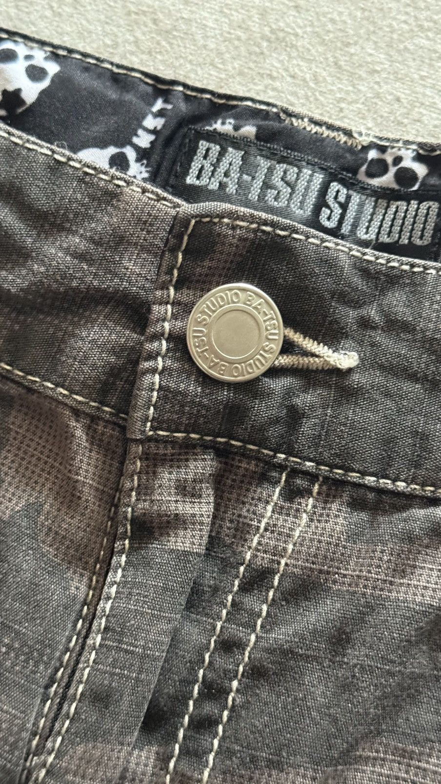 Japanese Brand Rare Ba-Tsu Studio Skull Embroidery Camo Tactical Pants Size US 28 / EU 44 - 6 Thumbnail