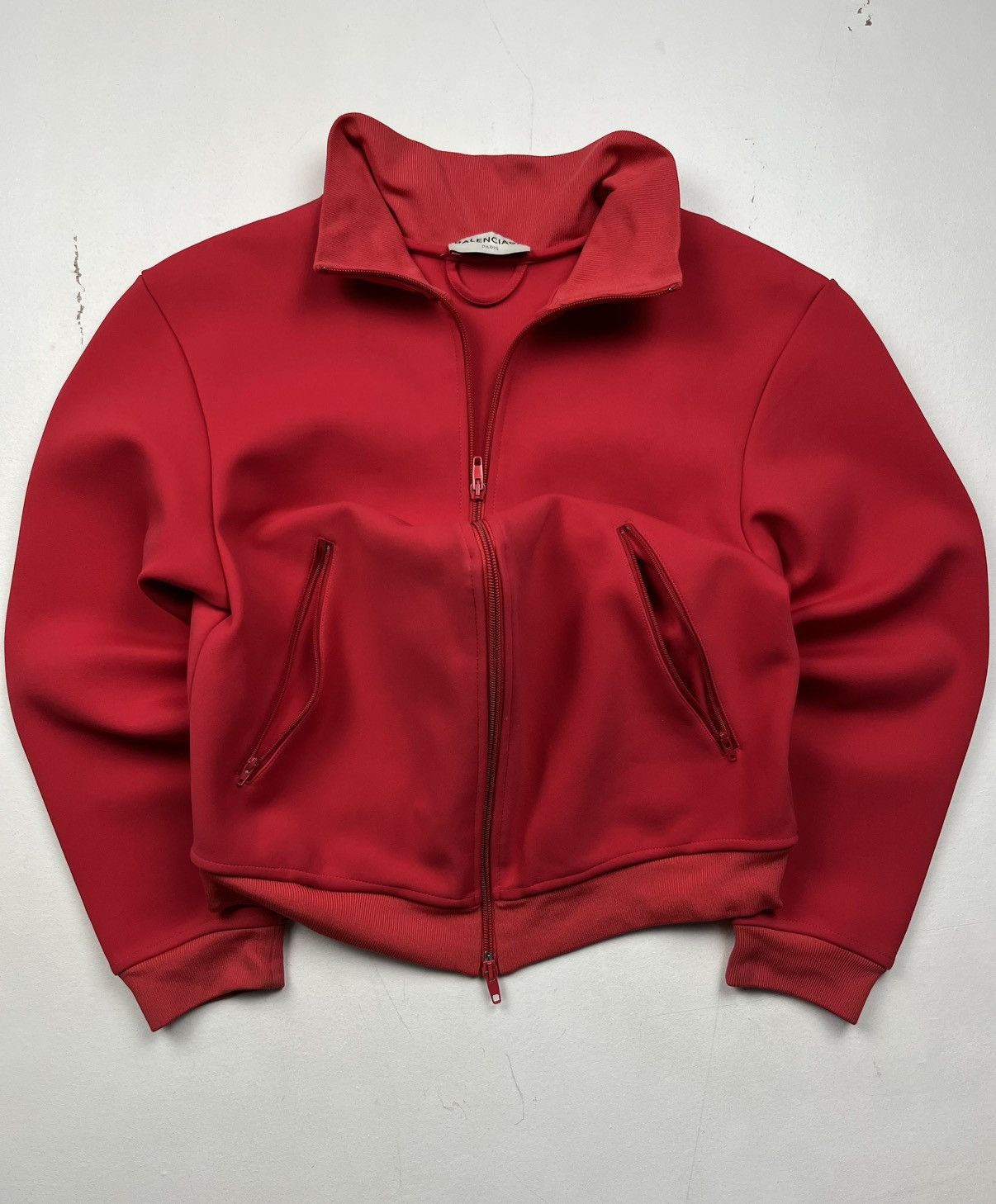 Balenciaga Balenciaga FW16 Asymmetric Red Zip Jacket – Runway Piece Size S / US 4 / IT 40 - 6 Thumbnail