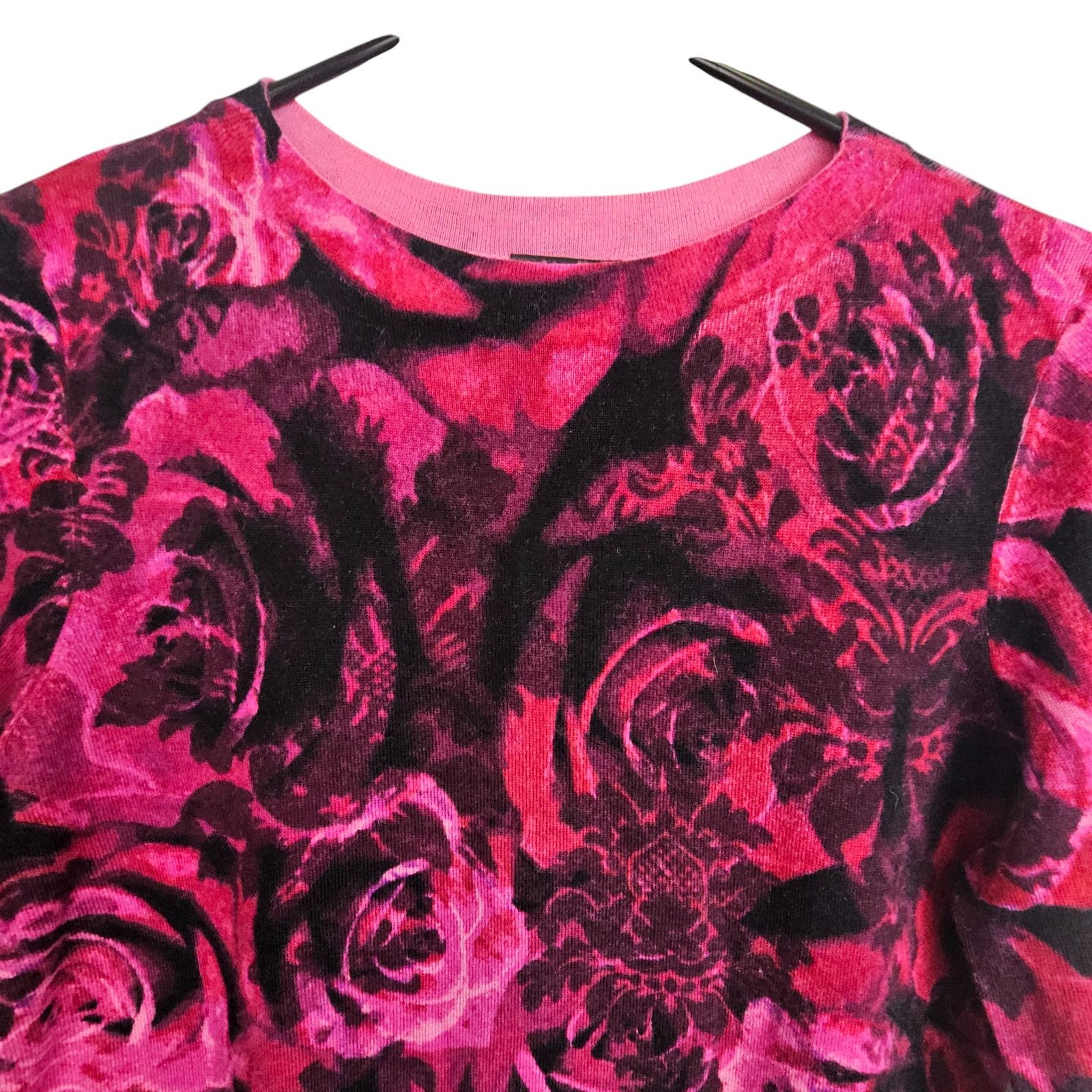 Robert Talbott Talbots Womens Floral Merino Wool Crew Neck Sweater Sz MP Size M / US 6-8 / IT 42-44 - 2 Thumbnail