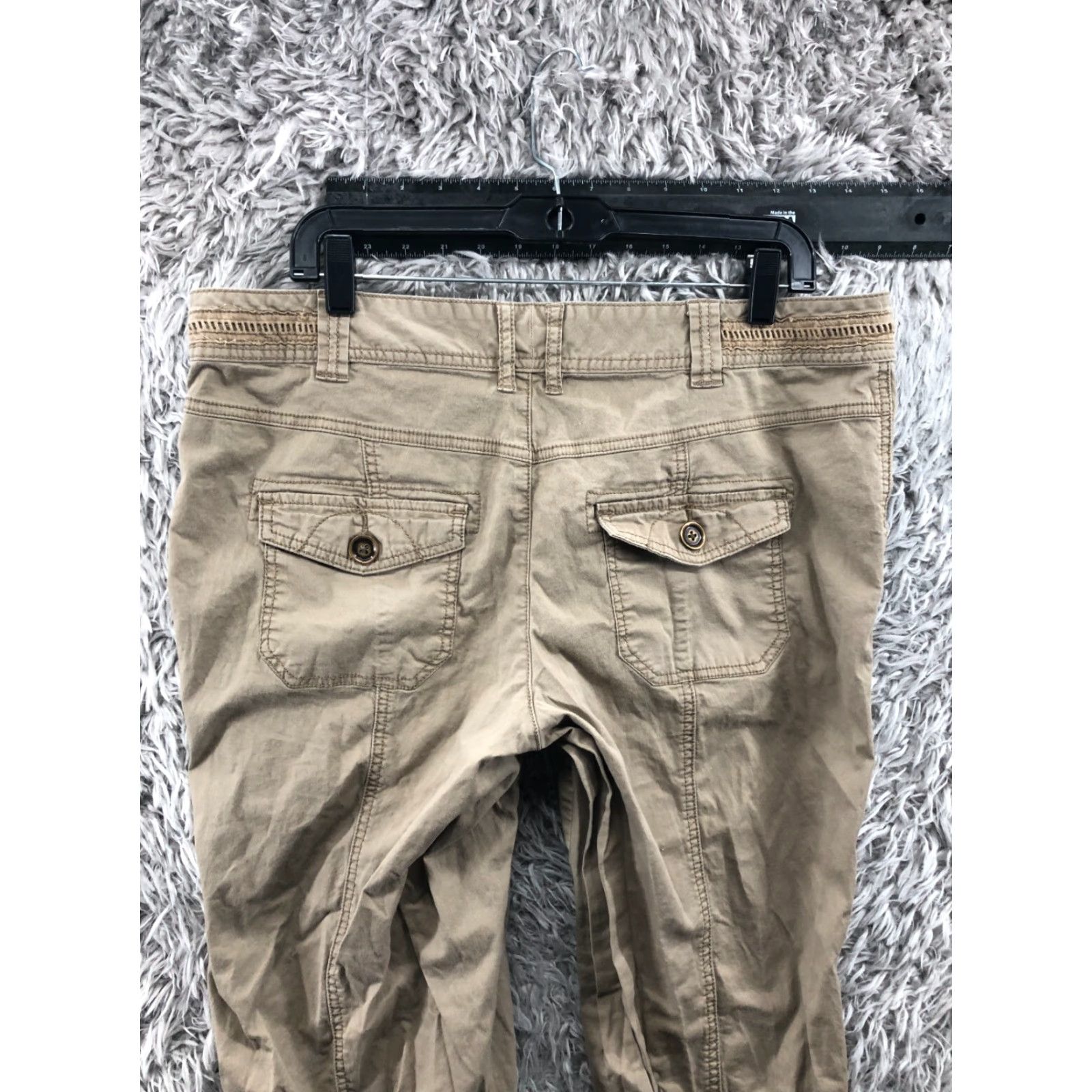 Vintage Maurices Chino Pants Mid Rise Beige Womens M Regular Straight Size 32" / US 10 / IT 46 - 6 Thumbnail