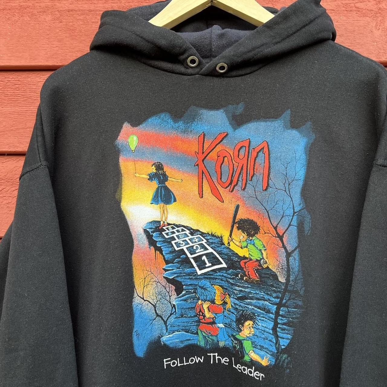 Band Tees Vintage 90s Y2K Korn Follow The Leader Band Hoodie Size US XL / EU 56 / 4 - 6 Thumbnail
