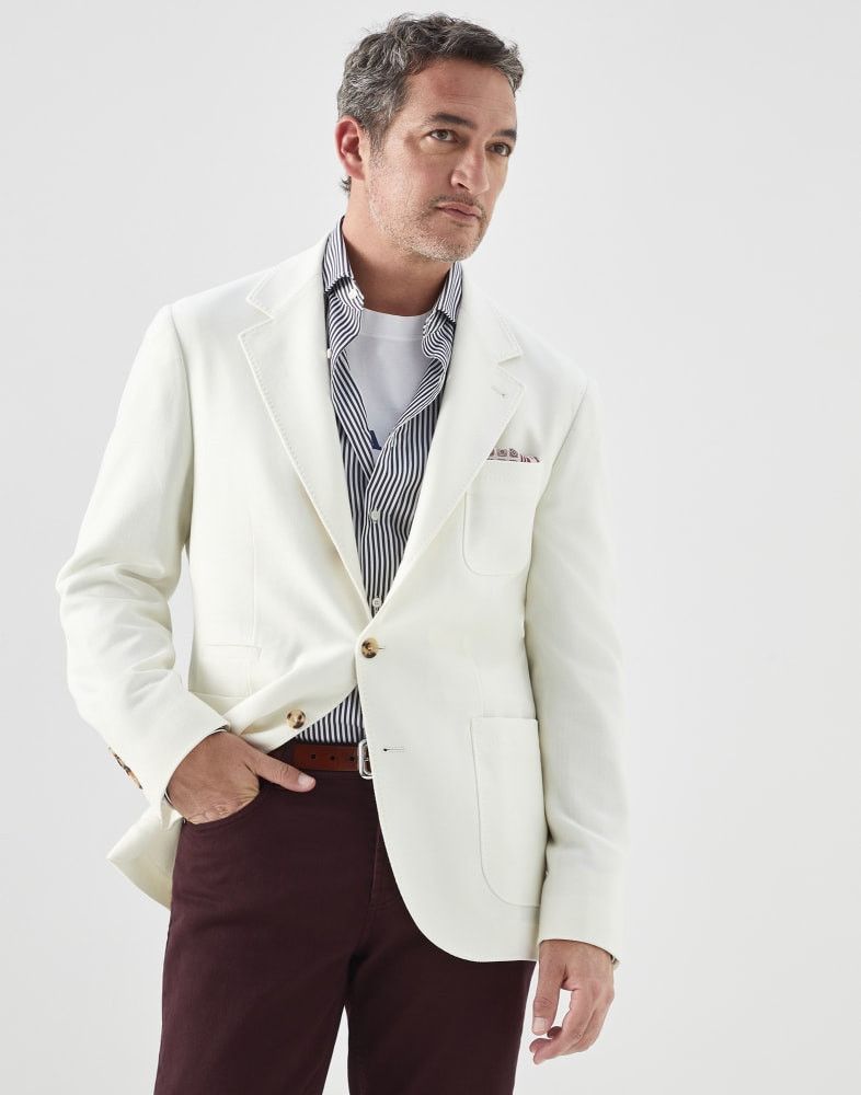 Brunello Cucinelli Jacket in Open White Size US L / EU 52-54 / 3 - 1 Preview