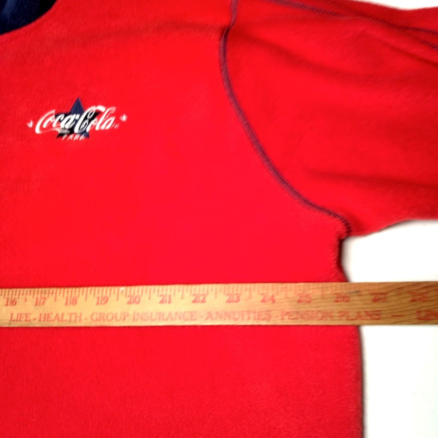 Vintage VINTAGE Coca-Cola Fleece Jacket XL Red Embroidered Stand-Up Collar Jacket Men 1990s Soda Pop Size US XL / EU 56 / 4 - 4 Thumbnail