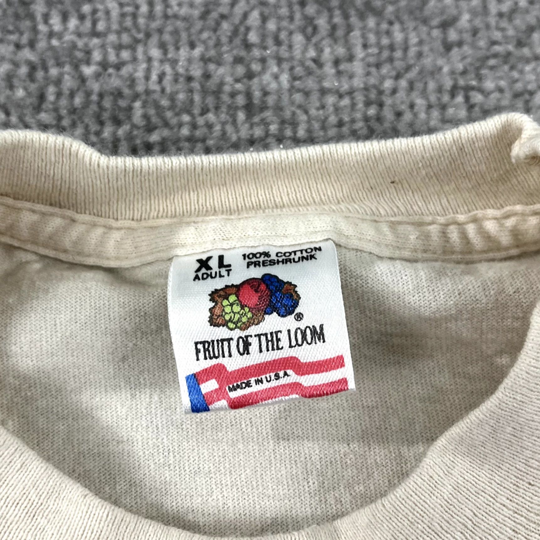 Fruit Of The Loom VINTAGE Fruit of the Loom Shirt Adult XL Graphic Tee I wear tights therefore I am 90s USA Brown Crew Neck Short Sleeve T-Shirt Mens Size US XL / EU 56 / 4 - 5 Thumbnail