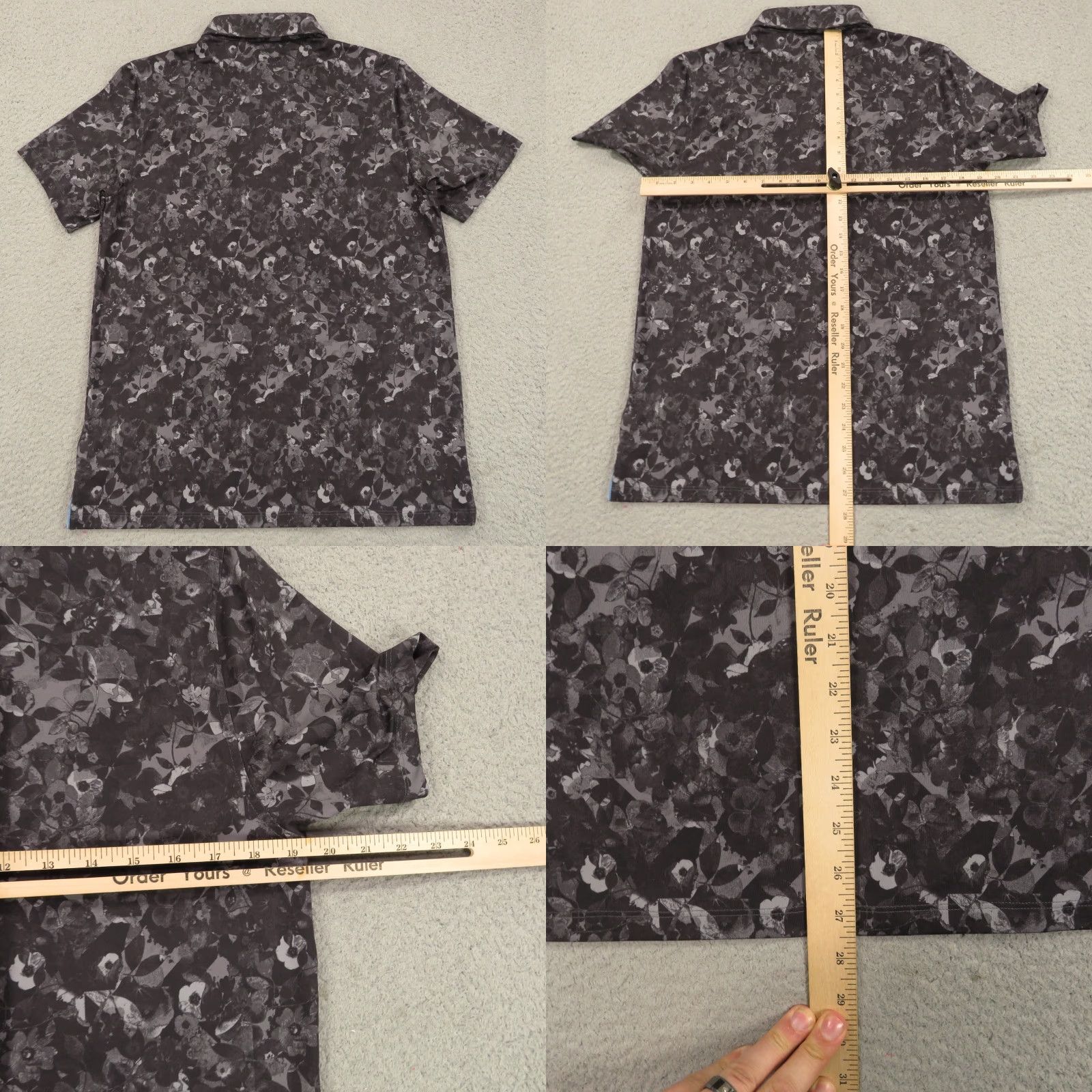 Rhone Rhone Polo Shirt Small Mens Camo Floral Print Performance Golf Stretch Breathable Moisture Wicking Size US S / EU 44-46 / 1 - 8 Thumbnail