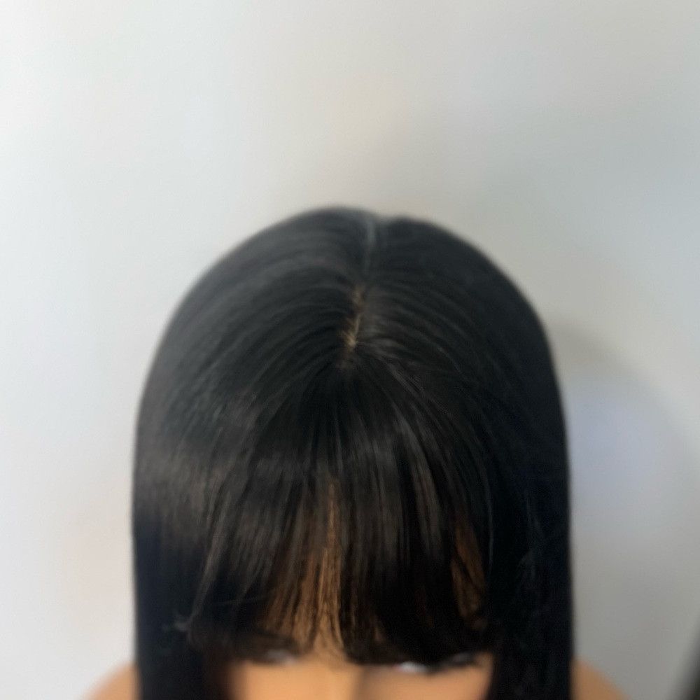 Other 33 Inch Long Black Wig With Bangs Thick beautiful Straight Size ONE SIZE - 7 Thumbnail