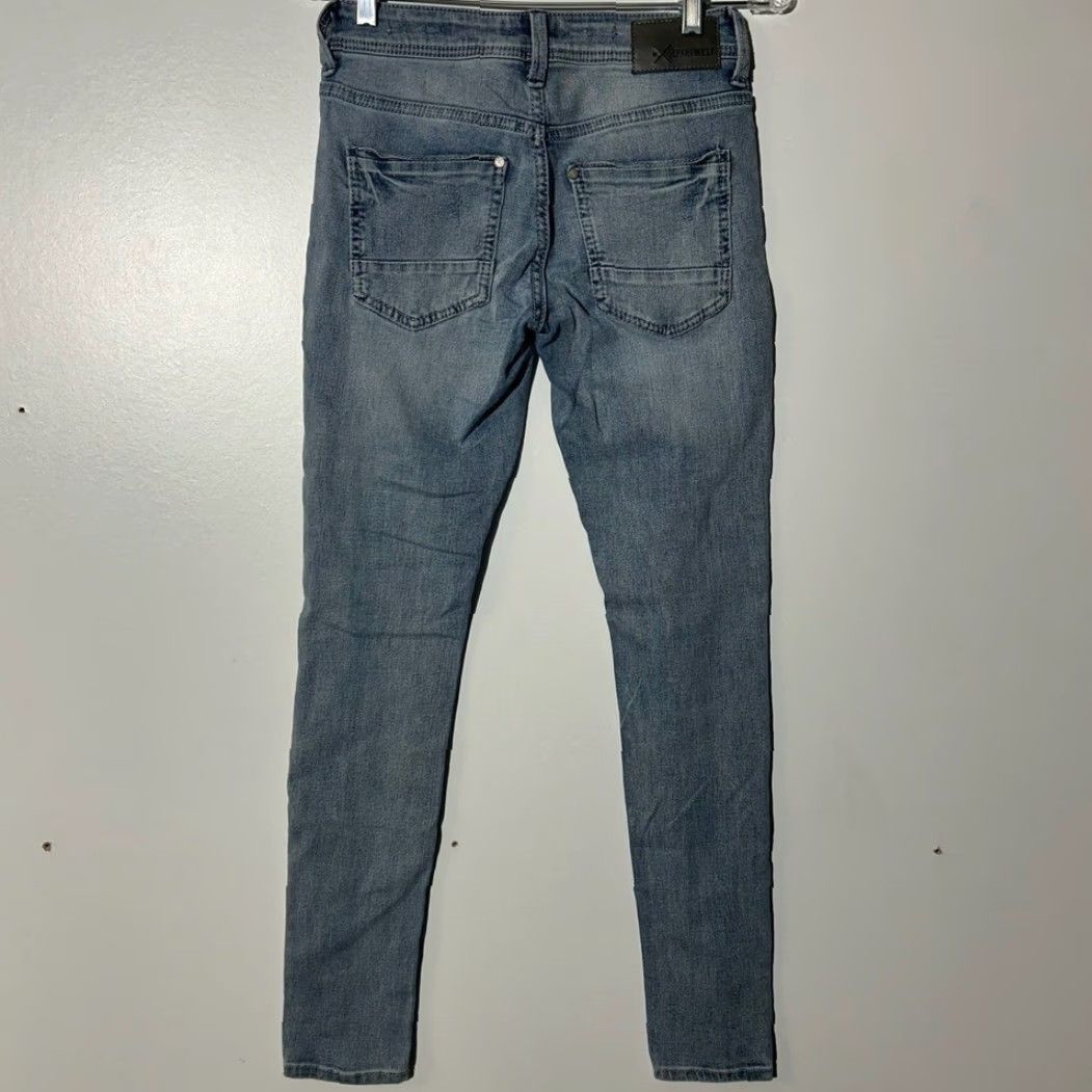 Vintage DEPART WEST Trouper Skinny Stretch Distressed Blue Denim Jeans Men Size US 28 / EU 44 - 5 Thumbnail