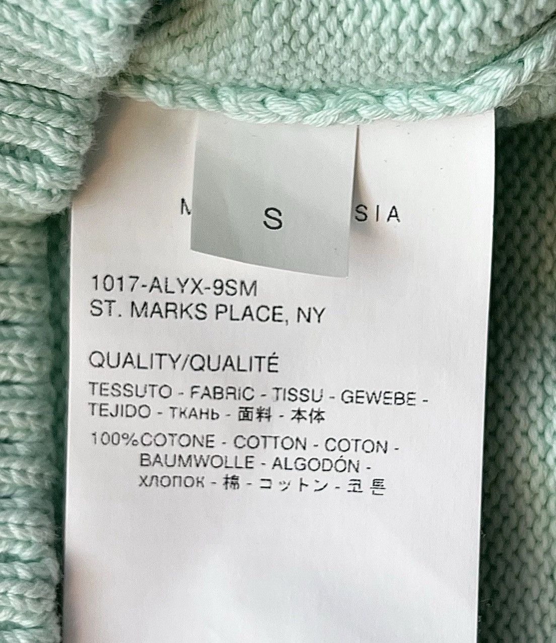 1017 ALYX 9SM 1017 ALYX 9SM⚡️Mens Small mint green ribbed knit logo sweater Size US S / EU 44-46 / 1 - 6 Thumbnail