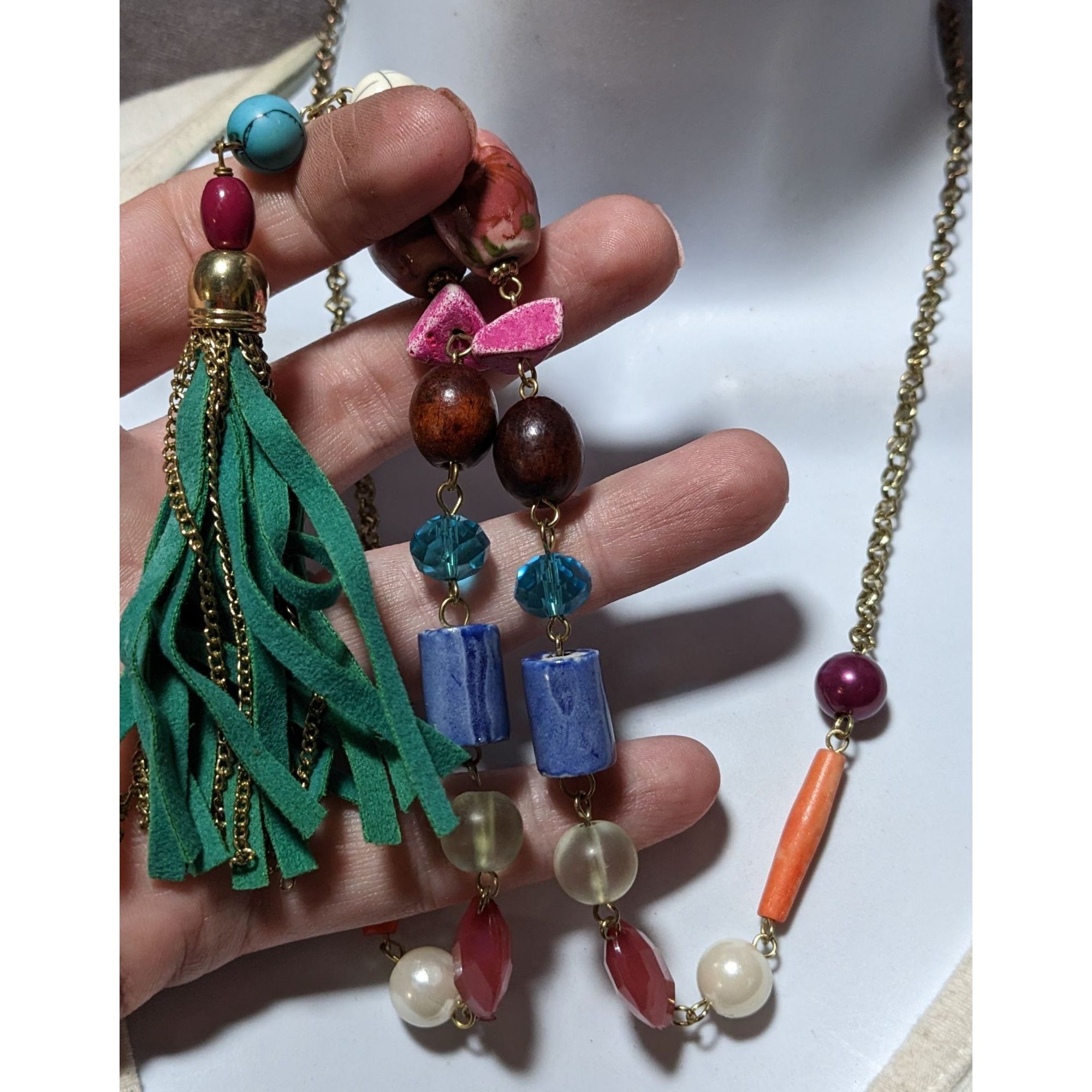 Other Bohemian Rainbow Beaded Tassel Necklace Size ONE SIZE - 8 Thumbnail