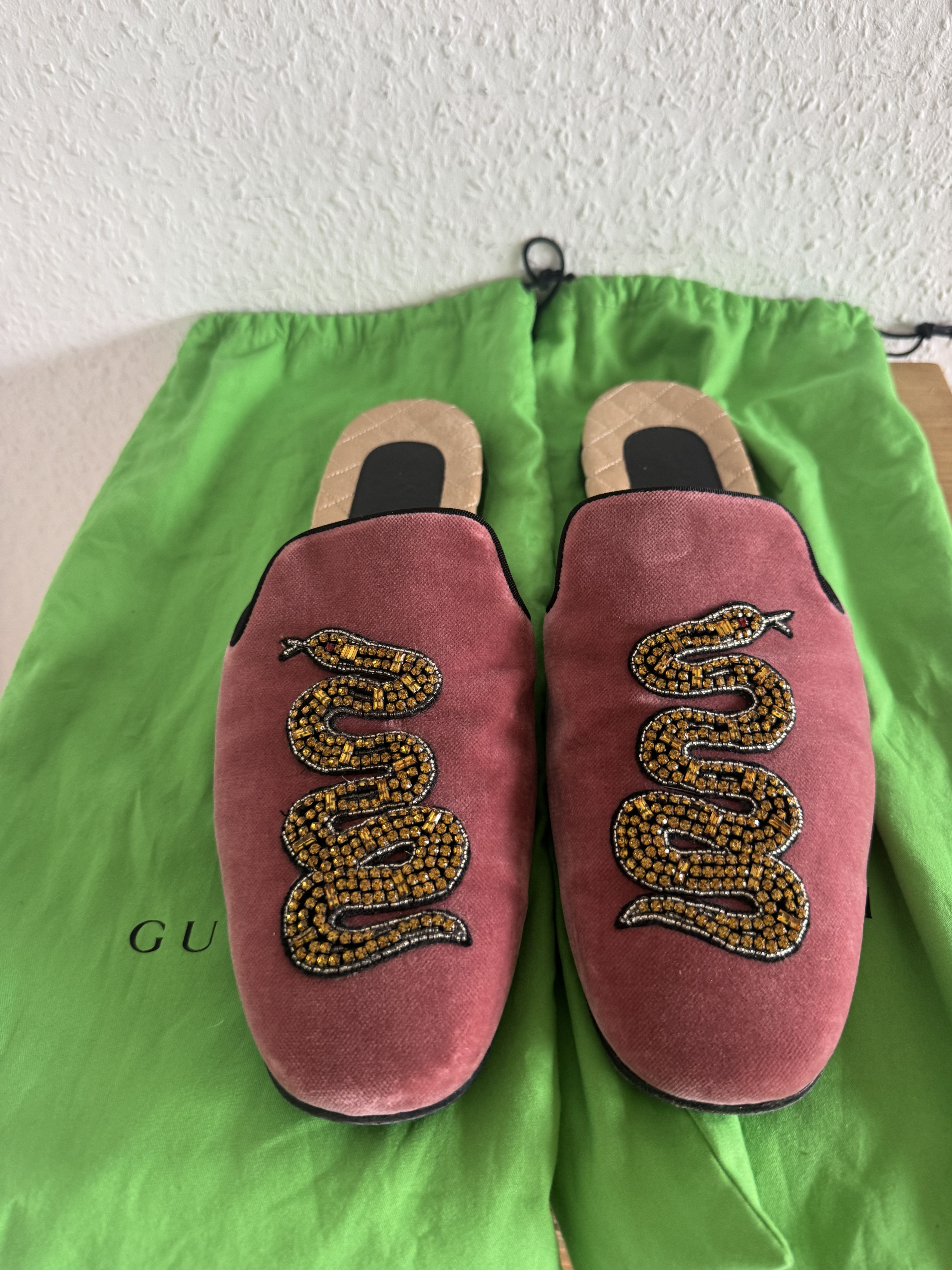 Gucci Crystal Snake Lawrence Slide Size US 11 / EU 44 - 2 Thumbnail