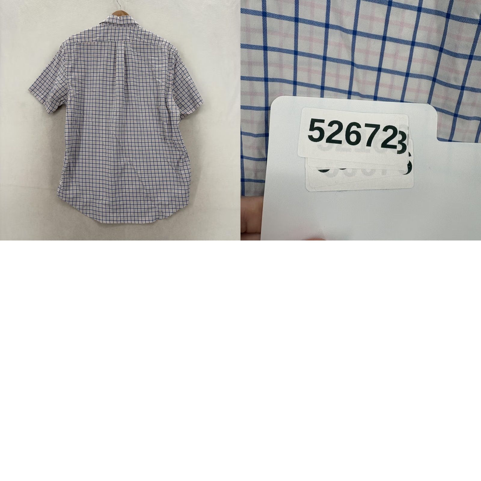 Polo Ralph Lauren Polo Ralph Lauren Shirt Mens Large White Check Short Sleeve Performance Stretch Button-Up Classic Fit Size US L / EU 52-54 / 3 - 9 Thumbnail