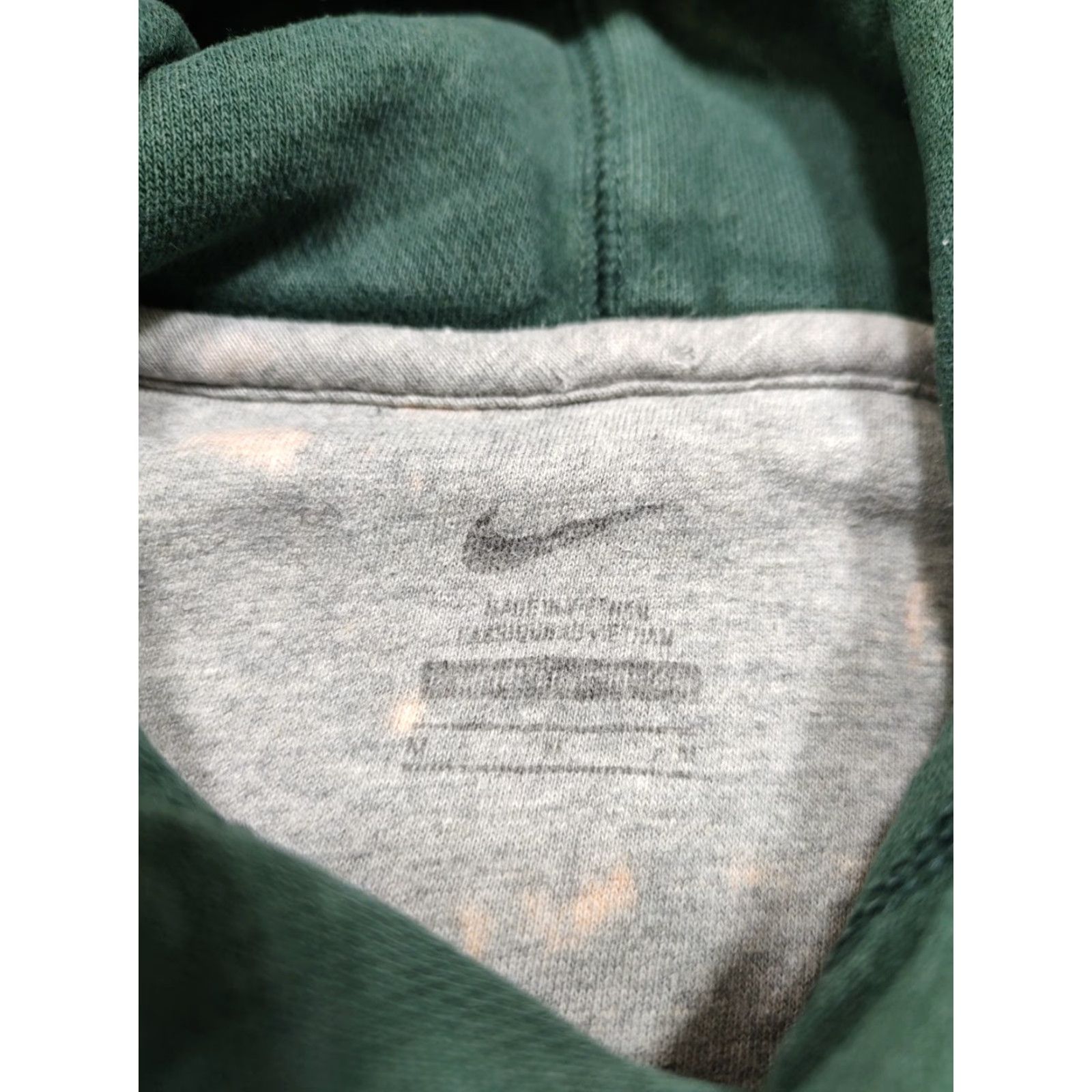 Nike Nike Hoodie Mens M Tie Dye Acid Wash Green Spartan Michigan 90s Colorful Sports Logo Sweatshirt Size US M / EU 48-50 / 2 - 4 Thumbnail