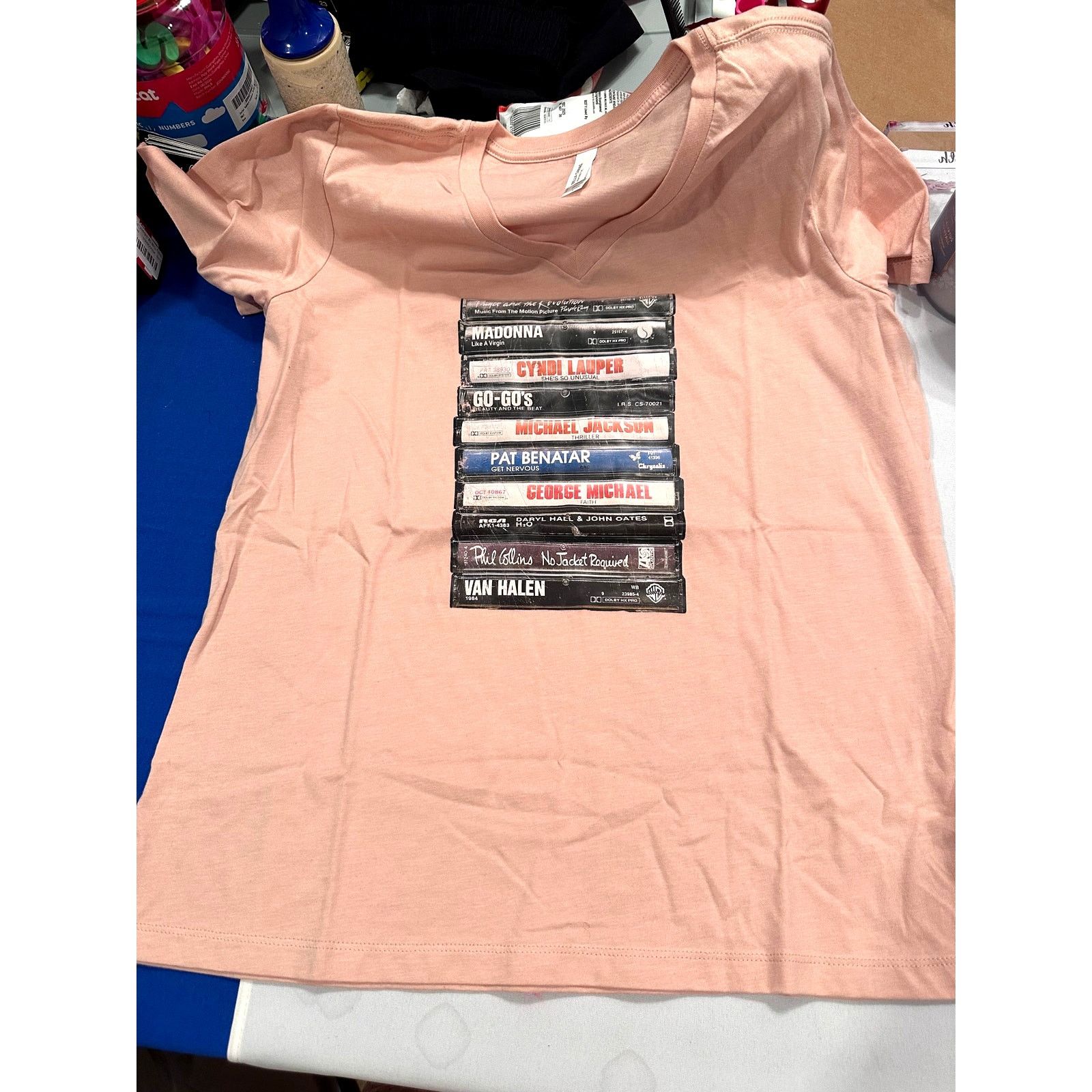 Other 80’s Rock Cassette Shirt For Music Lovers Heather Peach M Size M / US 6-8 / IT 42-44 - 4 Thumbnail
