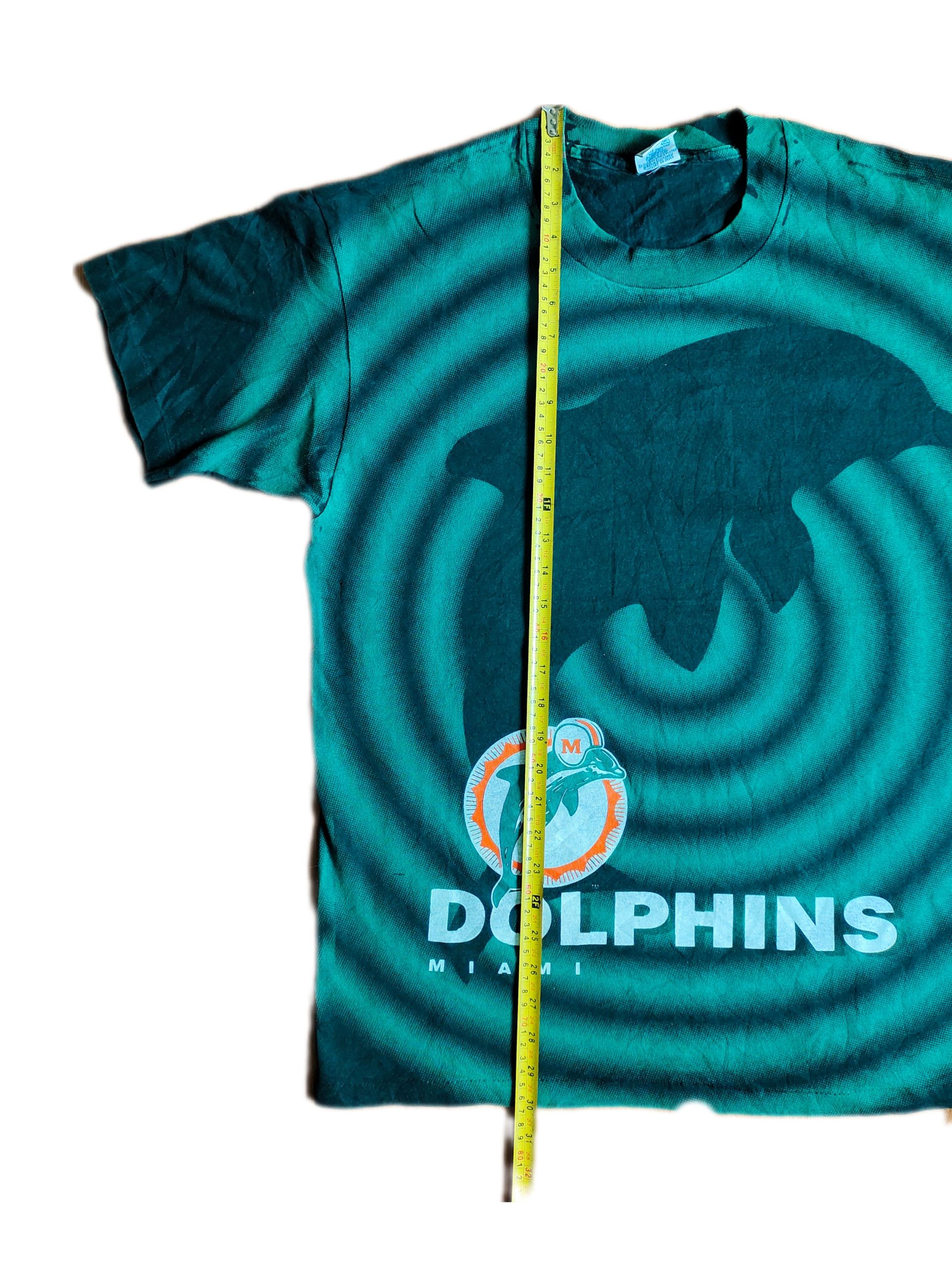 NFL × Salem Sportswear × Vintage Rare Vintage Miami Dolphins Shadow 90's T-shirt Size US L / EU 52-54 / 3 - 7 Thumbnail