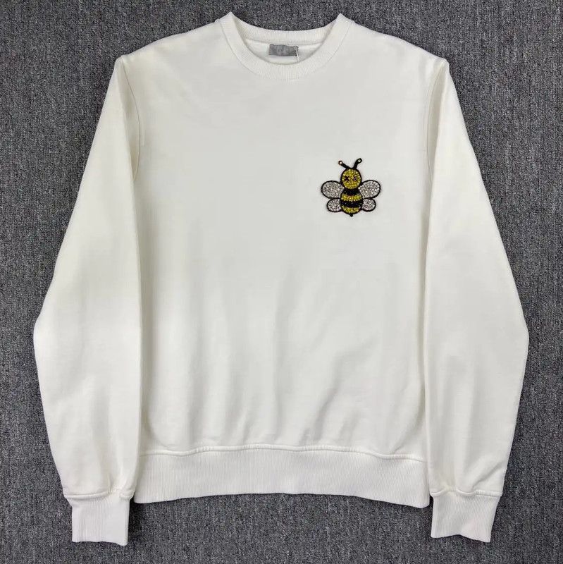 Dior Dior White Cotton Women's Sweatshirt 0089 Size S / US 4 / IT 40 - 1 Thumbnail