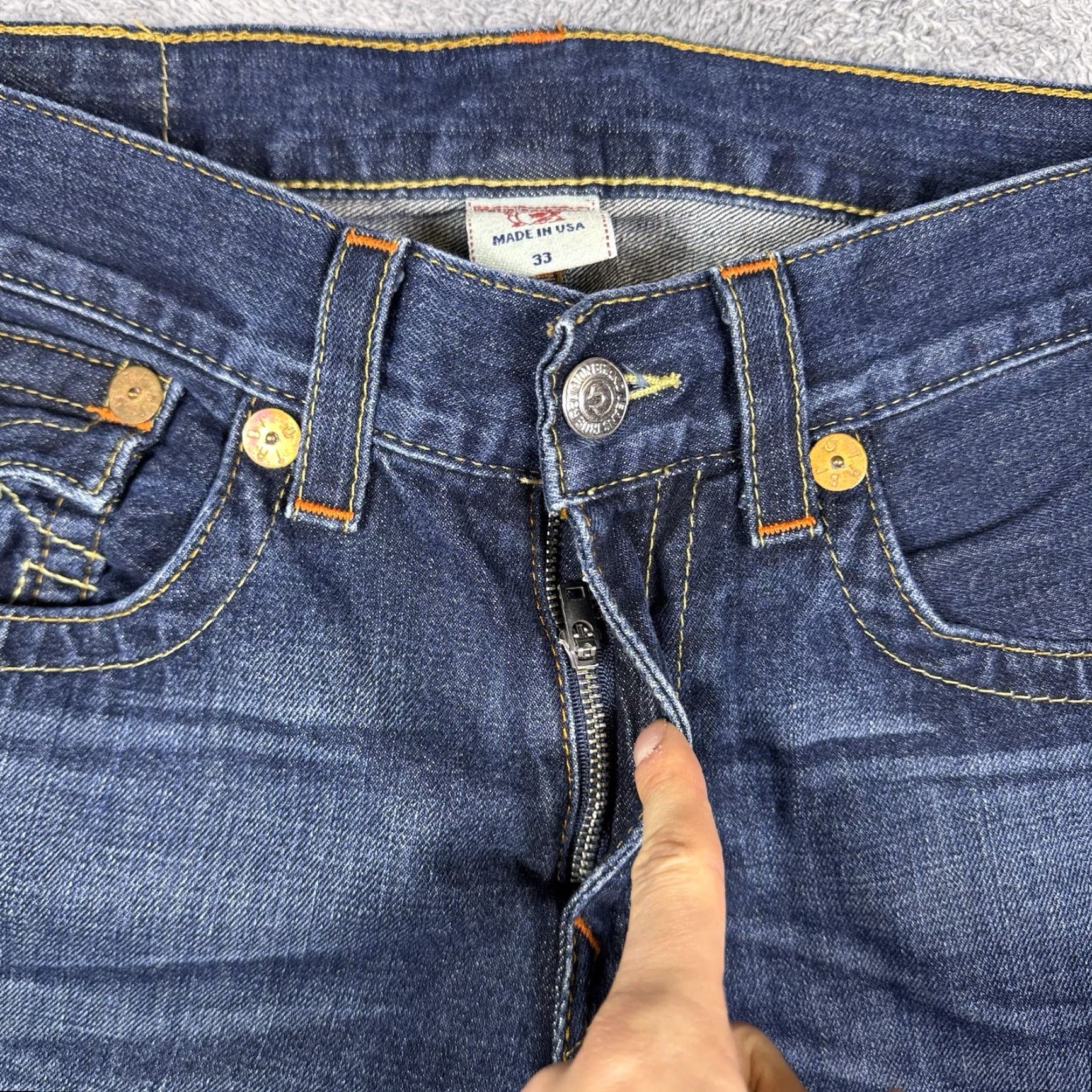 True Religion VINTAGE True Religion Jeans Mens 36x31 Bootcut Denim 5-Pocket Logo USA Made Relaxed 80s 90s Hip Hop Shirt? Size US 33 - 5 Thumbnail