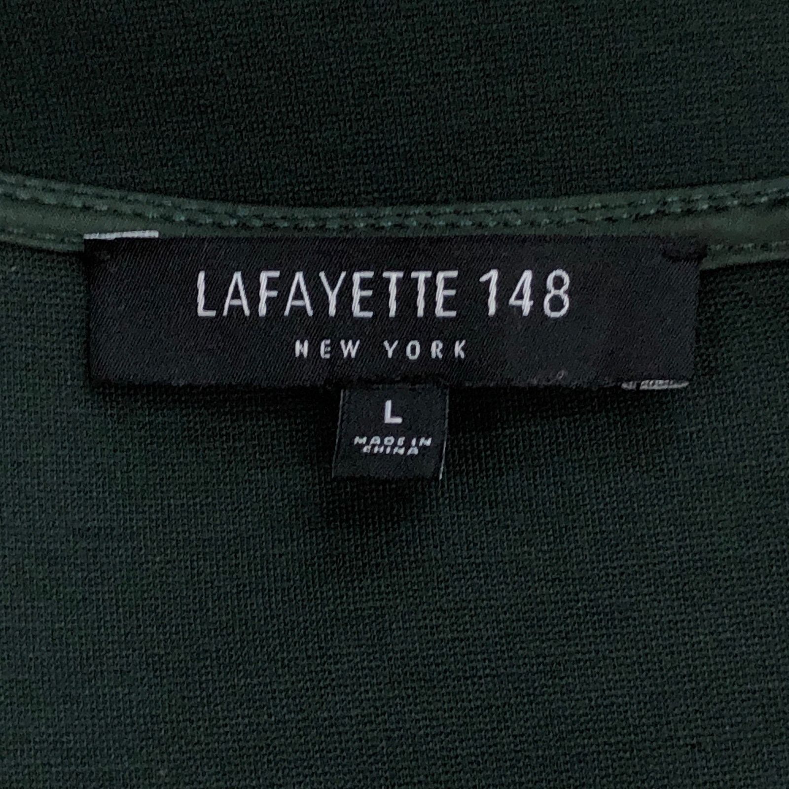 Lafayette 148 Size L Dress Flare Sleeve Round Neck POCKETS