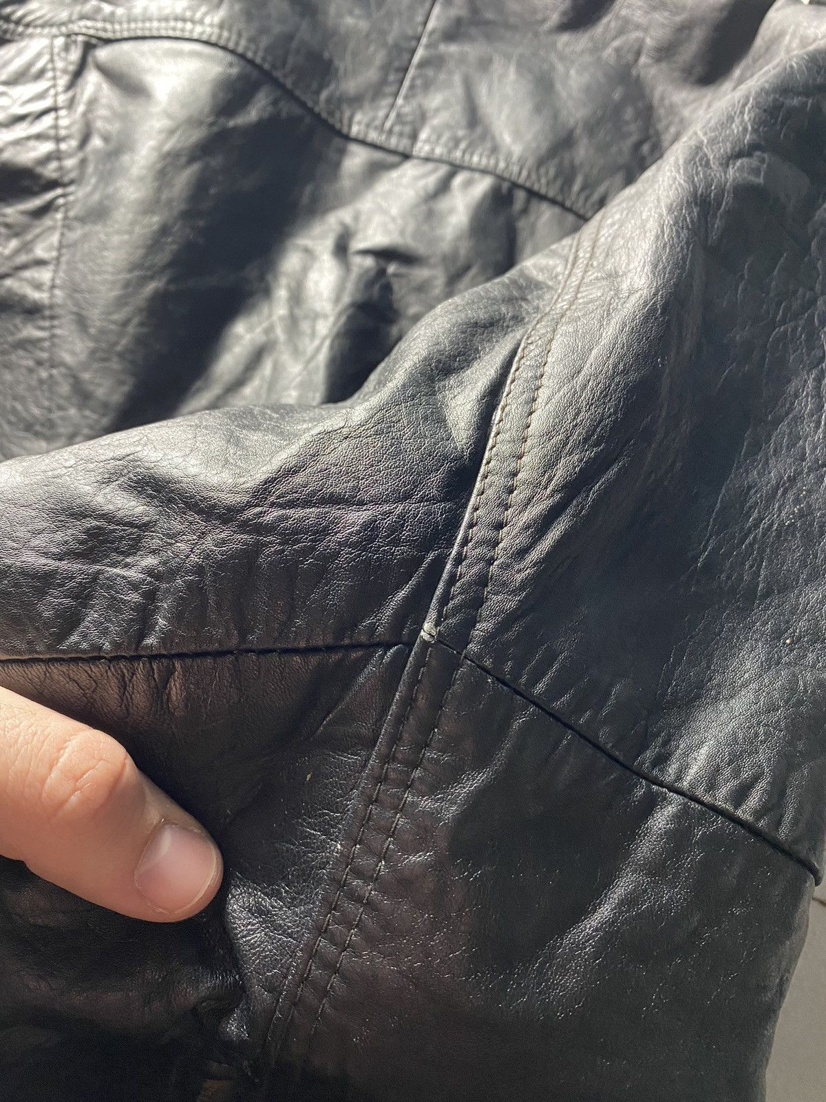 If Six Was Nine × Vintage 🔥LEATHER OG BIKER MOTORCYCLE JACKET BOMBER MENS SMALL PUNK Size US S / EU 44-46 / 1 - 8 Thumbnail