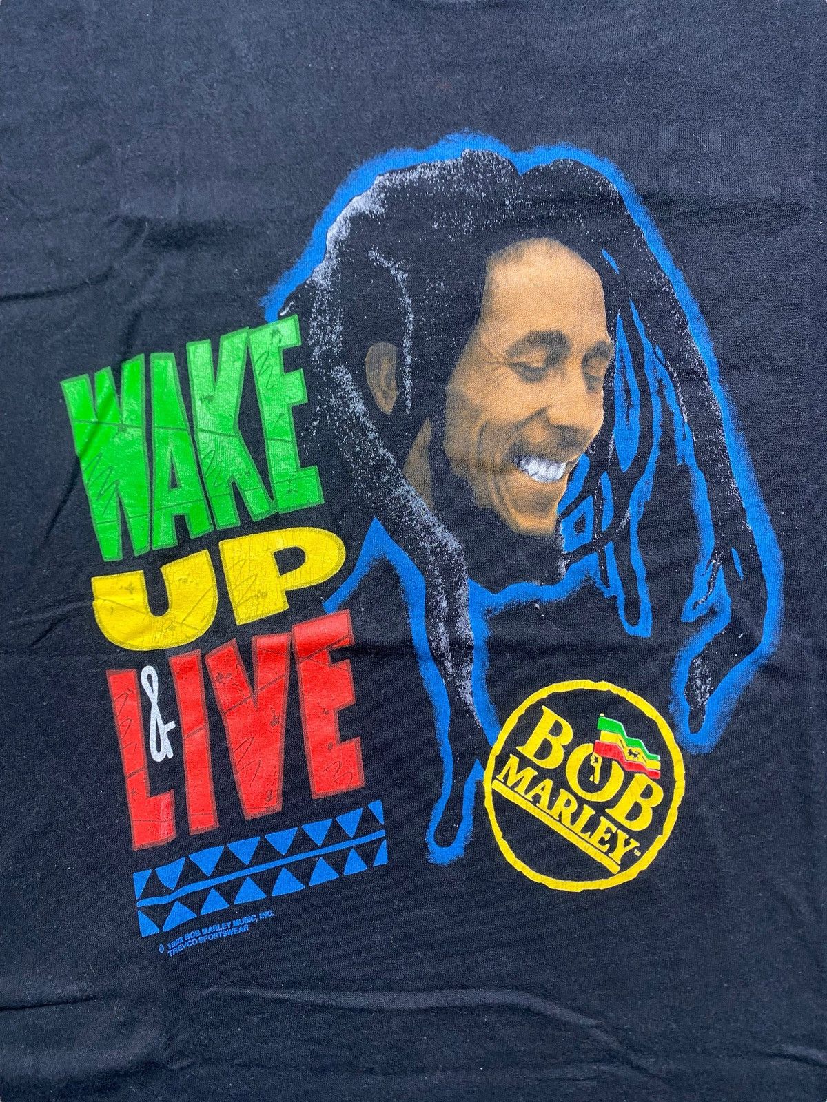 Bob Marley VINTAGE BOB MARLEY WAKE UP LIVE RAGGAE 90s TOUR PROMO TEE Size US M / EU 48-50 / 2 - 8 Thumbnail