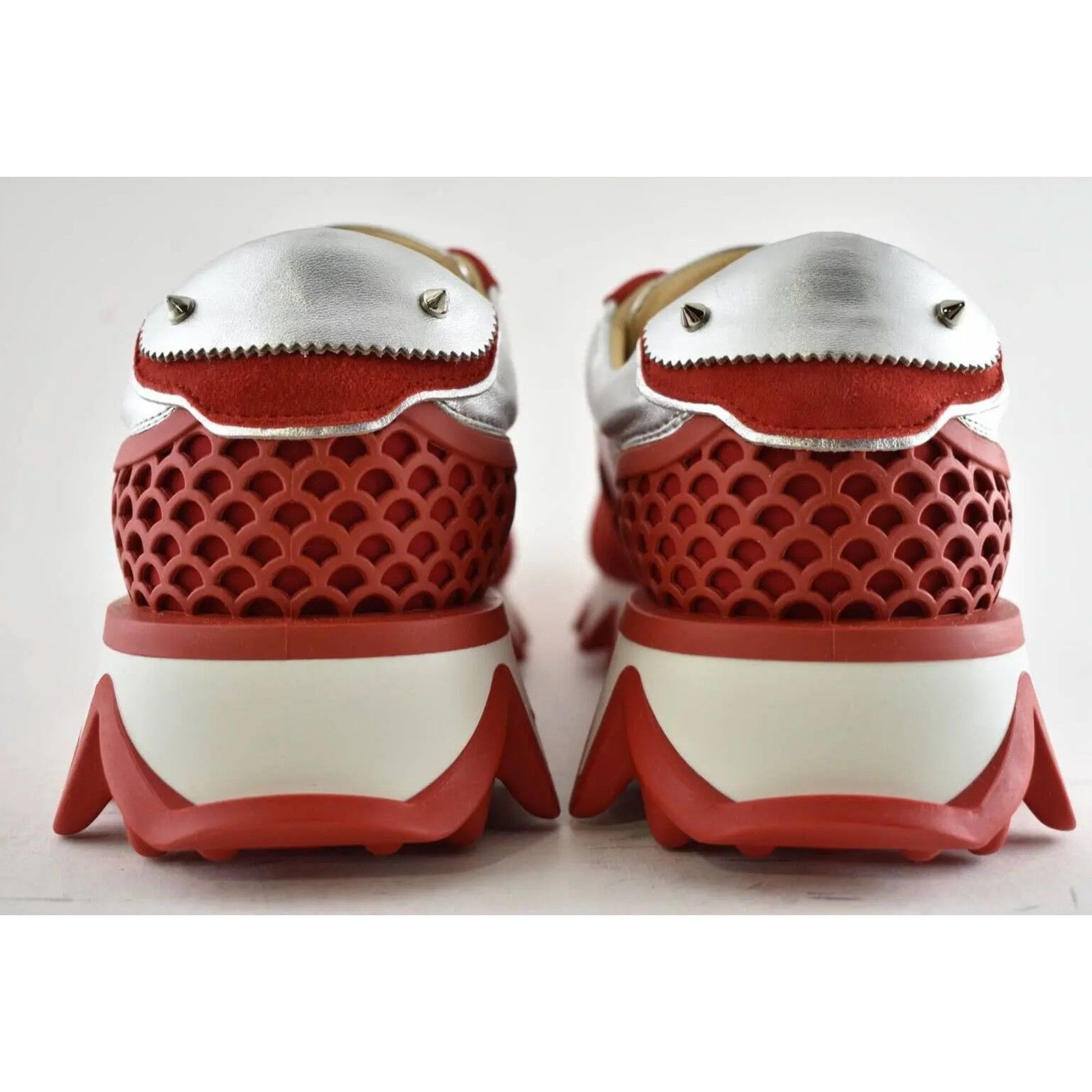 Christian Louboutin Christian Louboutin Loubishark Flat Red Silver Platform Size US 12 / EU 45 - 11 Thumbnail