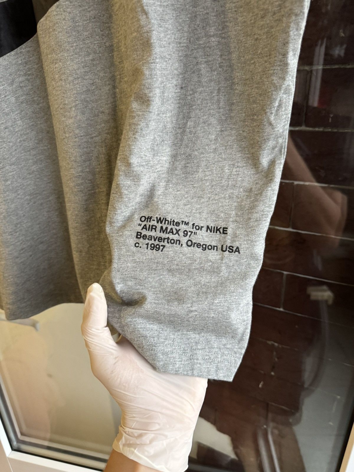 Nike × Off-White Nike x Off-White Virgil Ablo Logo gray Tshirt Size US L / EU 52-54 / 3 - 10 Thumbnail