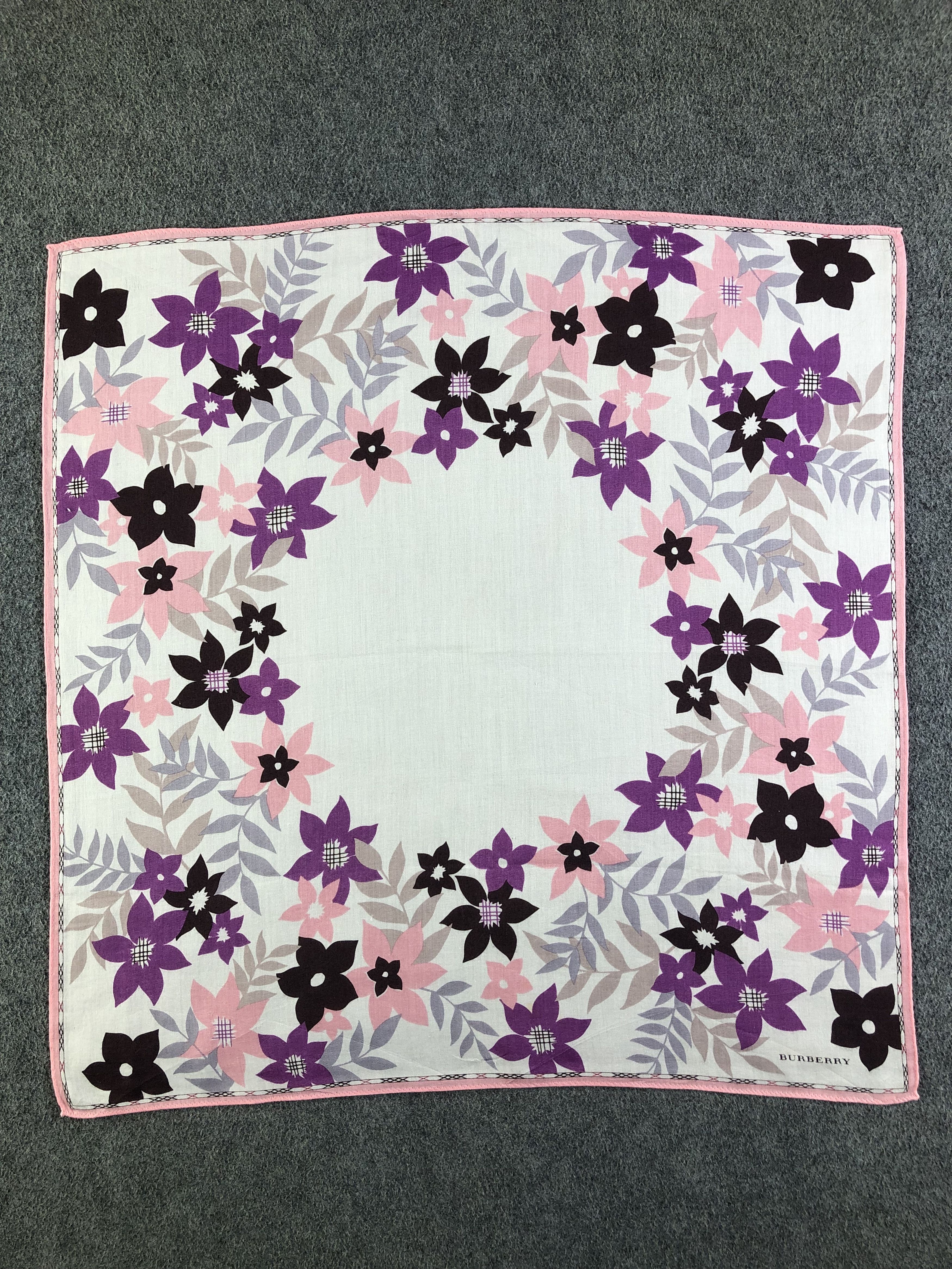 Burberry Burberry Floral Handkerchief / Bandana / Neckerchief C401 Size ONE SIZE - 3 Thumbnail