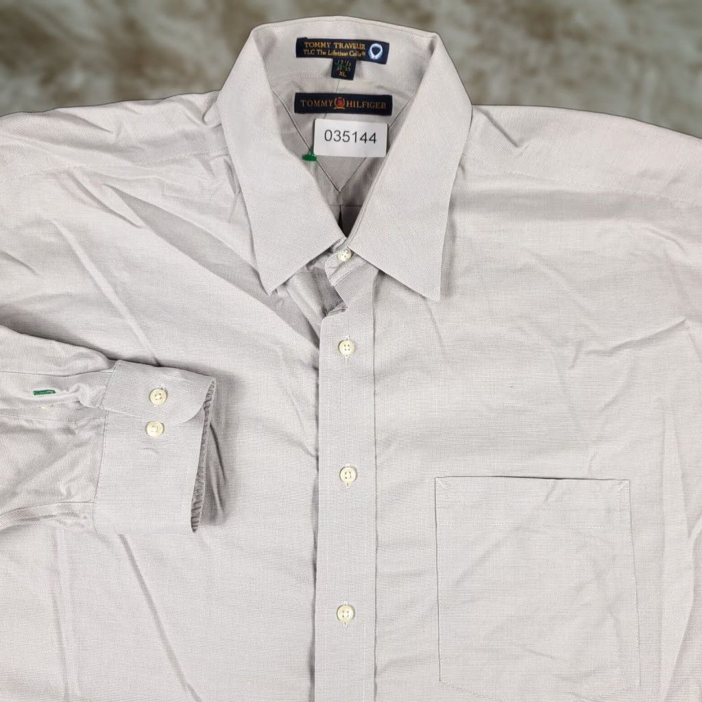 Tommy Hilfiger Tommy Hilfiger Shirt Beige Casual Button Up Long Sleeve XL Mens Size US XL / EU 56 / 4 - 1 Thumbnail