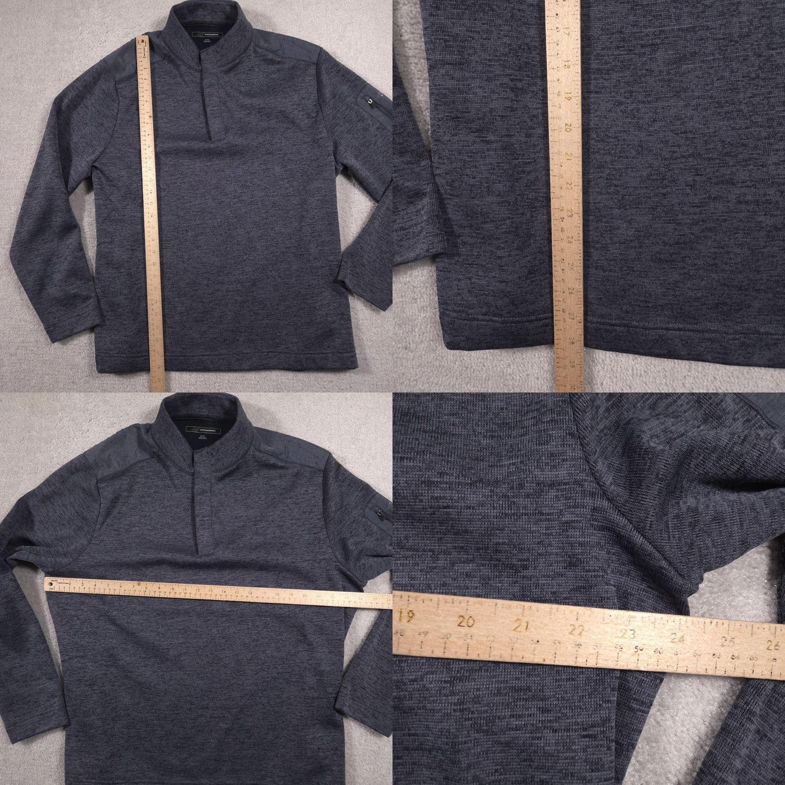Vintage Greg Norman Pullover Mens XL Gray Mock Neck Long Sleeve Golf Performance Top Size US XL / EU 56 / 4 - 8 Thumbnail