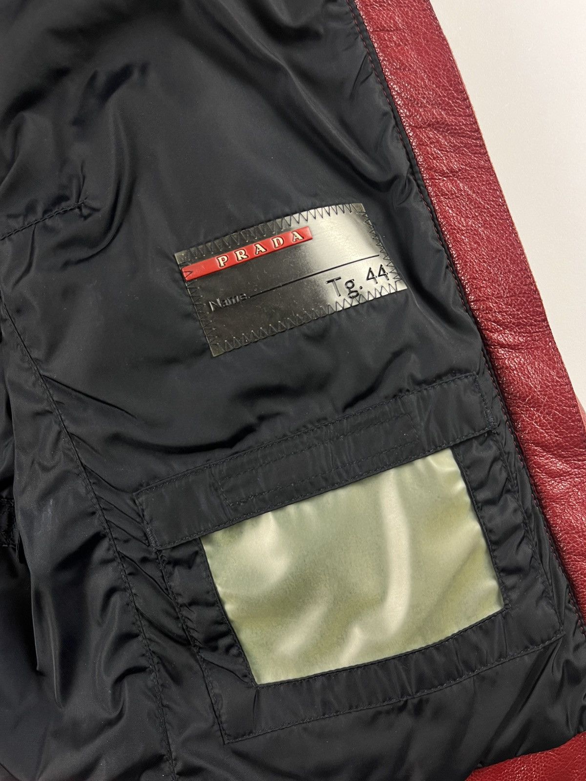Prada Prada Padded Elbows Red Leather Motor Jacket SS 2000 Size S / US 4 / IT 40 - 9 Thumbnail