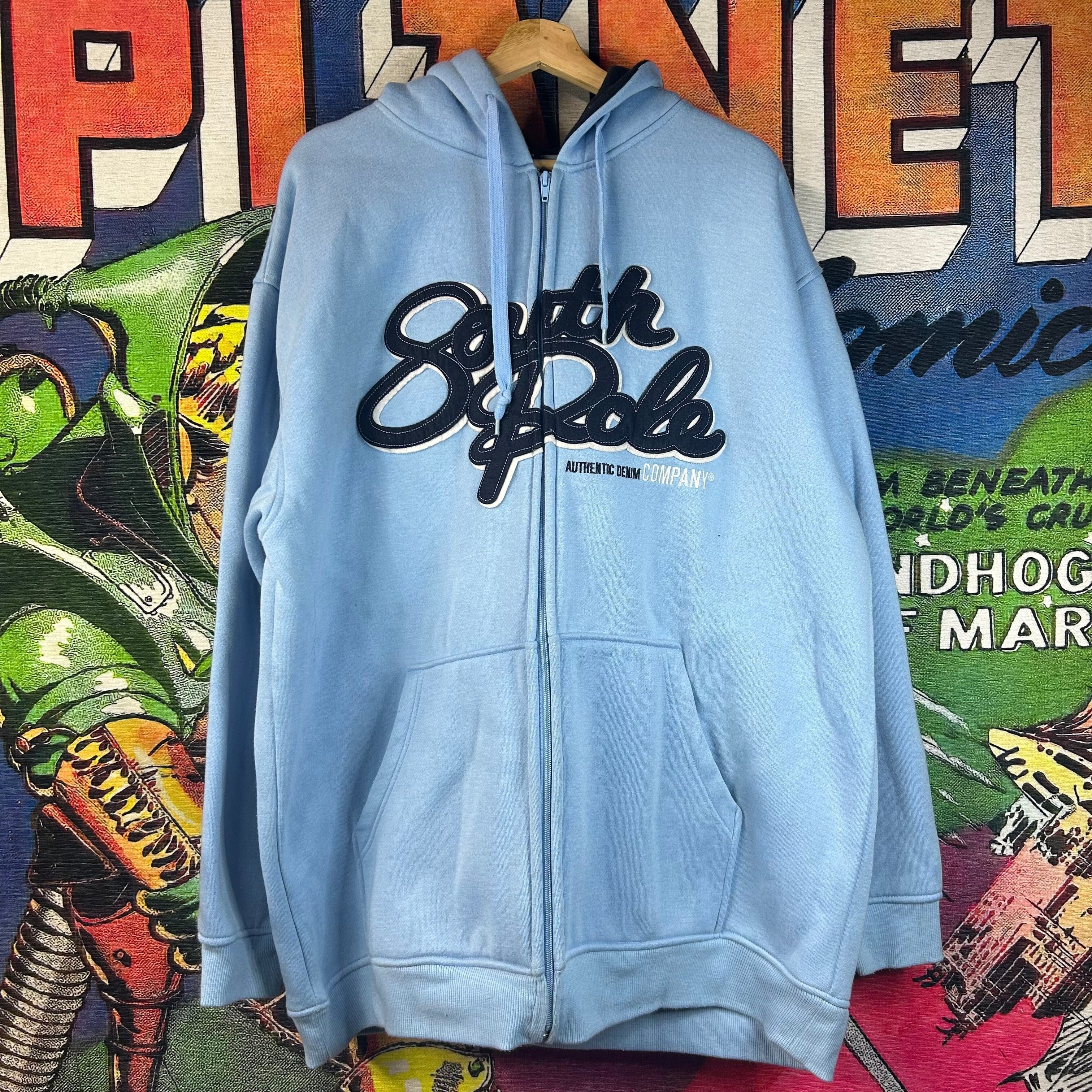 Southpole Y2K Southpole Authentic Denim Zip Up Hoodie Baby Blue Size Size US XL / EU 56 / 4 - 1 Thumbnail