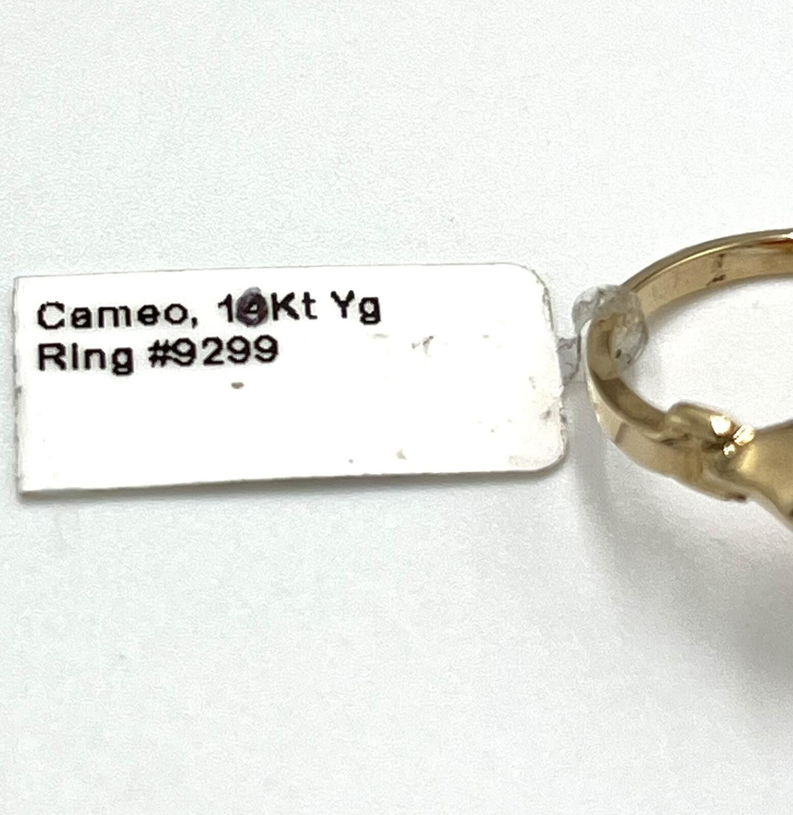Other NWT 10K Gold Left-Facing Pink Coral Cameo Ring Size ONE SIZE - 7 Thumbnail