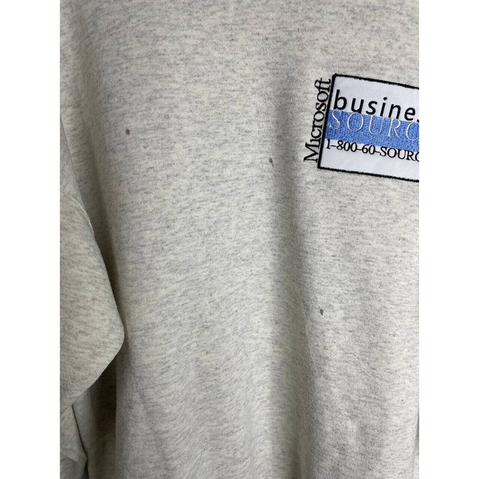 Microsoft × Vintage Vintage Microsoft Sweatshirt XL Blue Embroidered Crewneck Size US XL / EU 56 / 4 - 8 Thumbnail