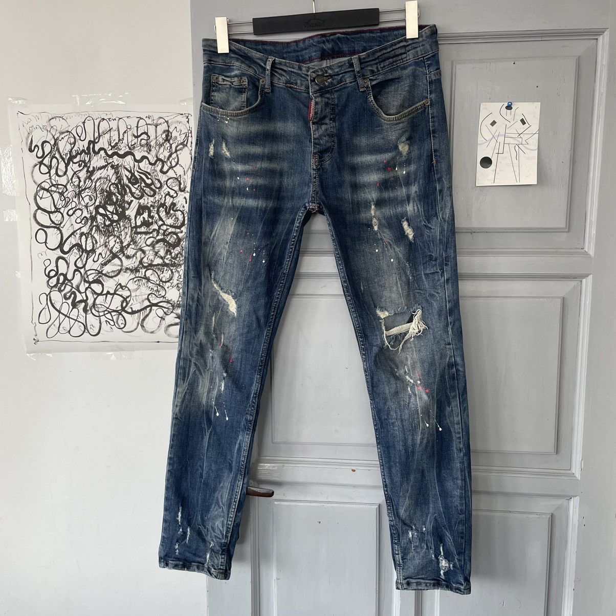 Dsquared2 Vintage Dsquared2 Distressed Denim Pants Size US 32 / EU 48 - 2 Thumbnail