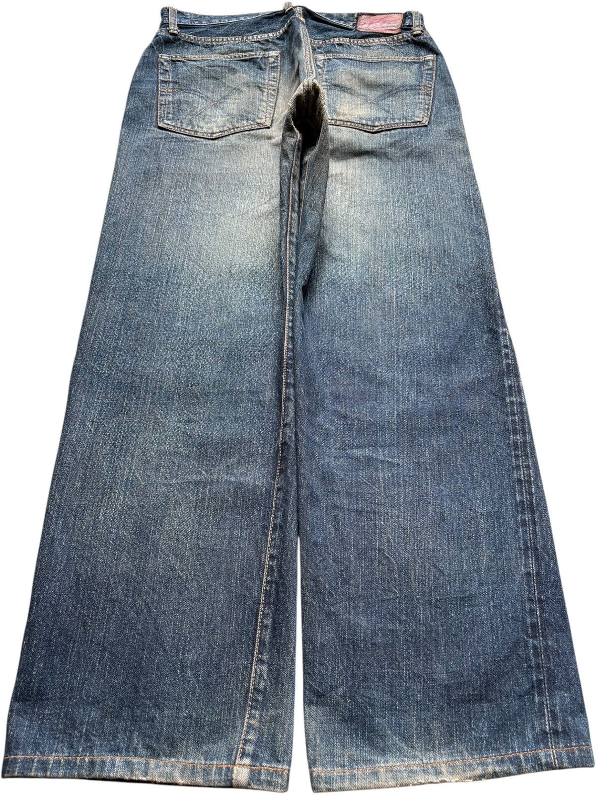 Japanese Brand Vintage Japan Brand Selvedge Rusty Mud Wash Baggy Jeans Size US 32 / EU 48 - 3 Thumbnail