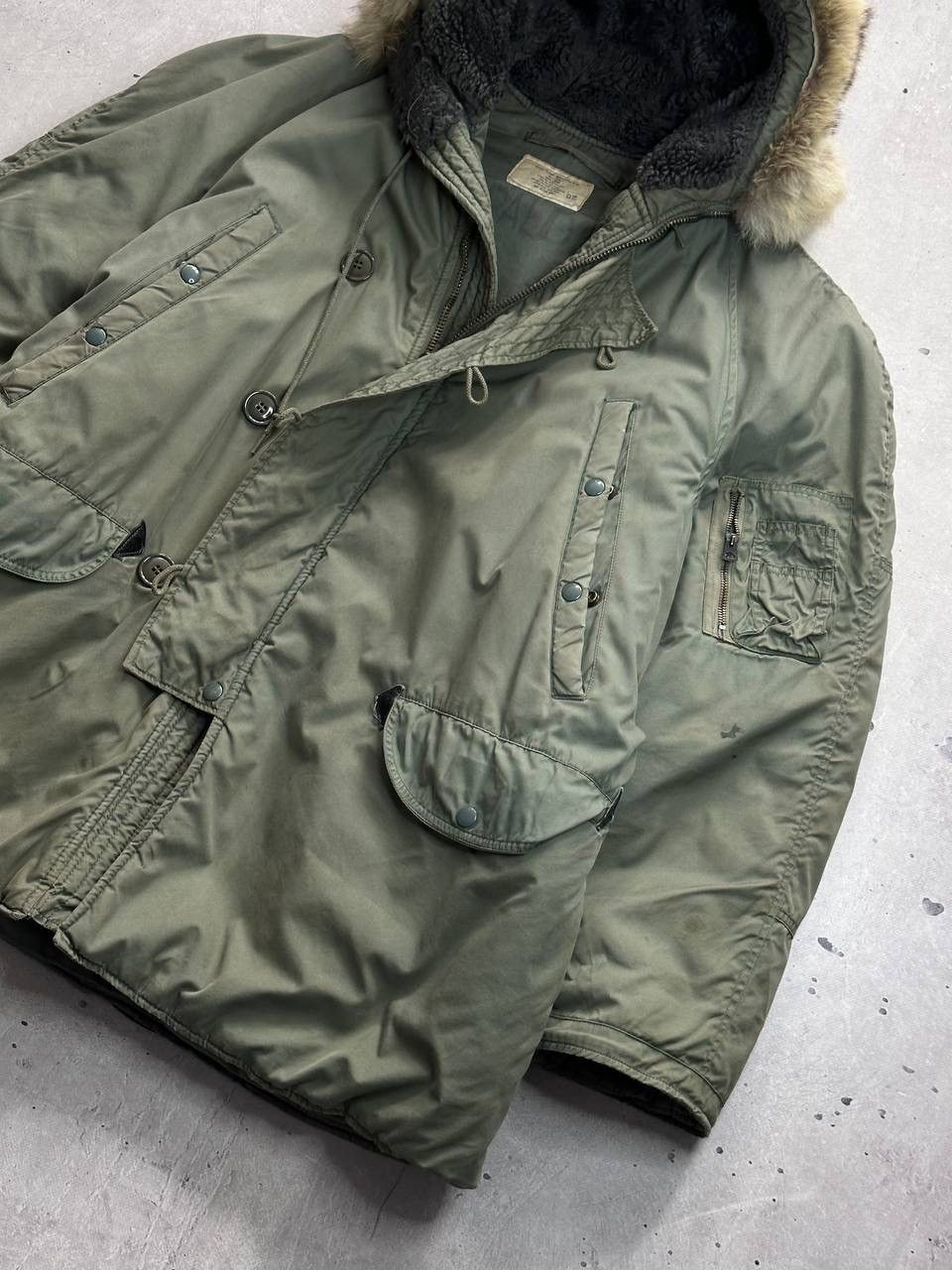 Alpha Industries US Army N-3B Flying Jacket MIL-J-6279H Vintage 70s Military Size US L / EU 52-54 / 3 - 3 Thumbnail