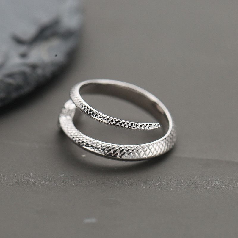 VIBE Men's Retro Hip-Hop Snake Index Finger Ring Size ONE SIZE - 4 Thumbnail