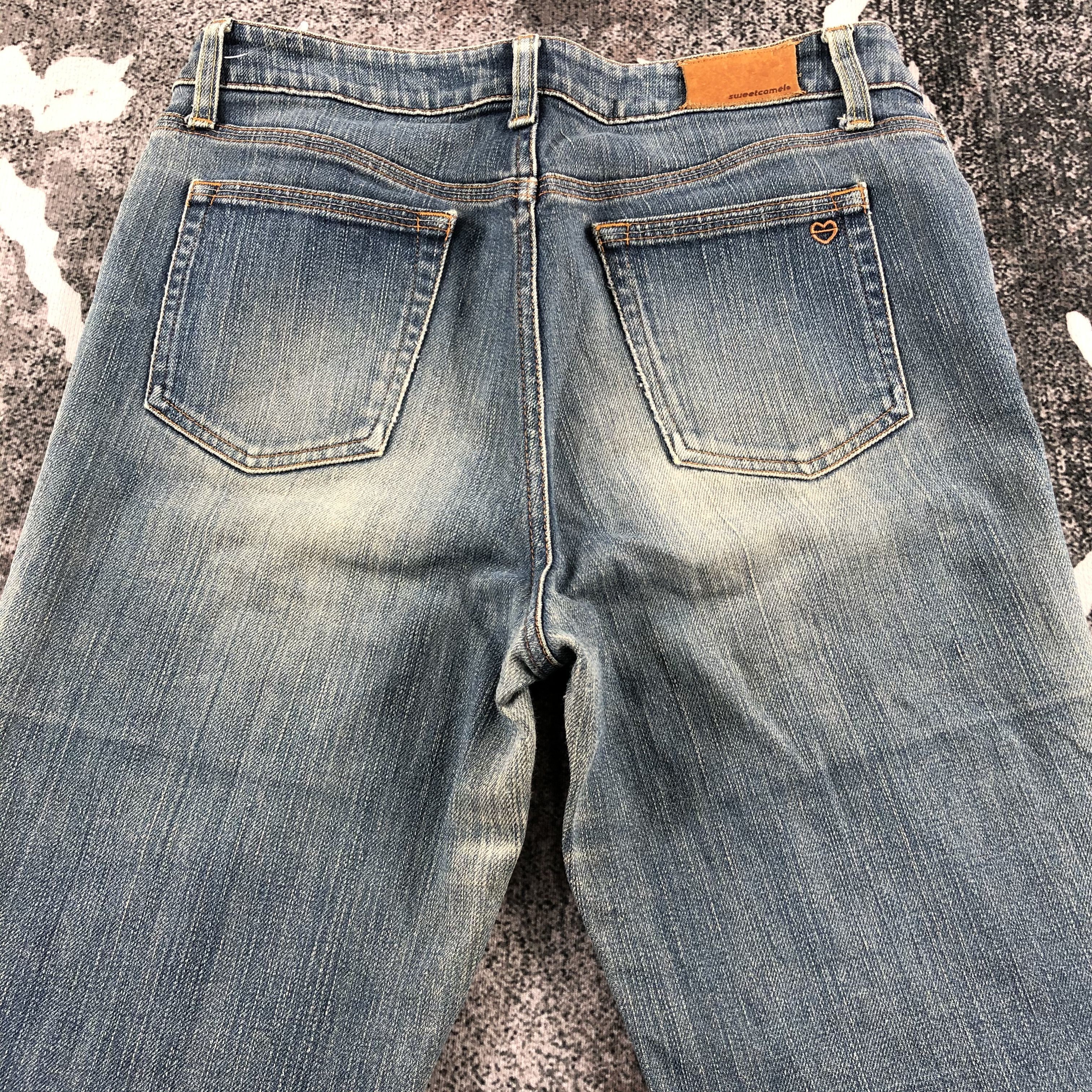 Japanese Brand Sweet Camel Jeans Faded Blue Flare Denim KJ1232 Size 28" / US 6 / IT 42 - 4 Thumbnail