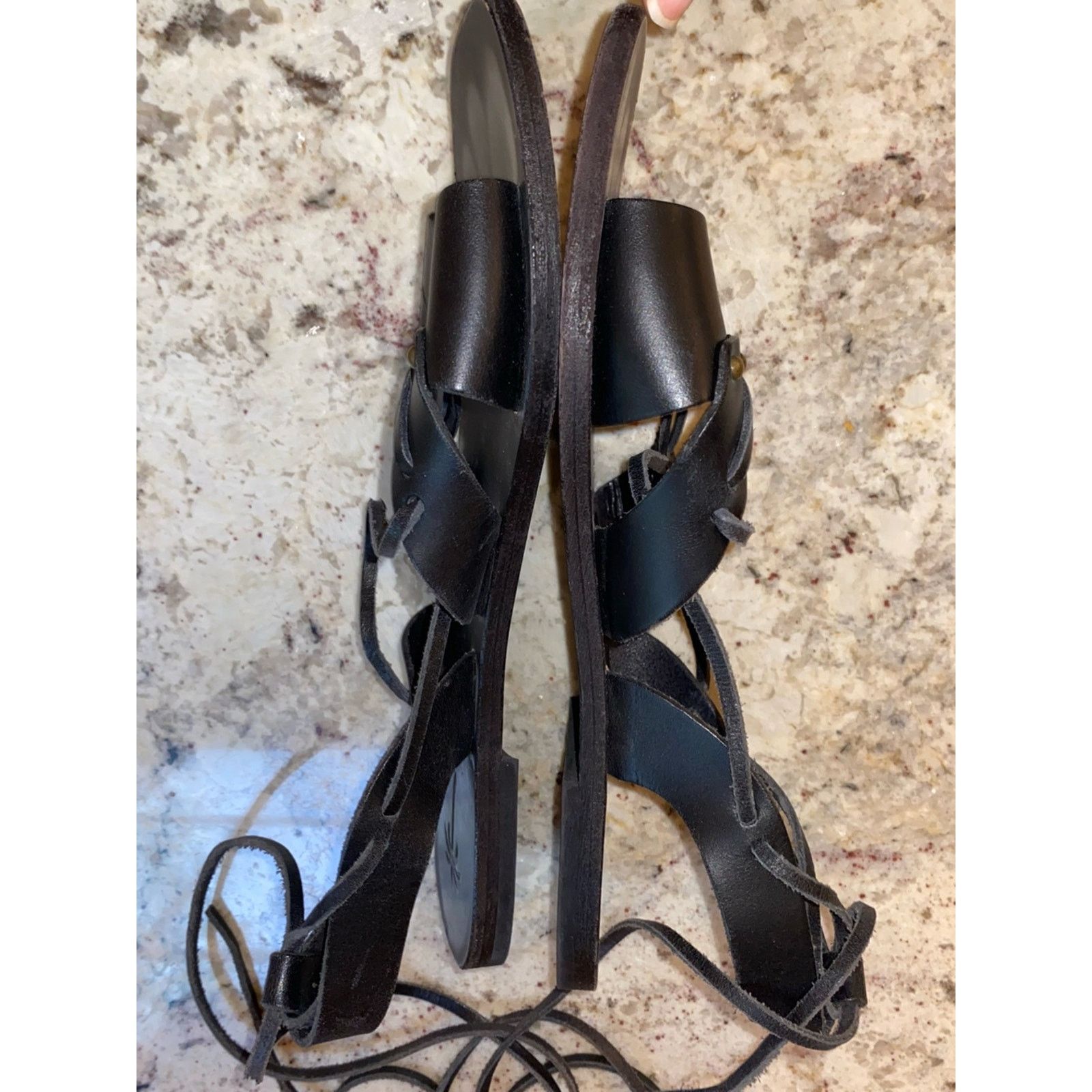 Tomas Maier Tomas Maier $425 Leather Gladiator Sandal Blk 10.5 Italy Size US 10.5 / IT 40.5 - 6 Thumbnail