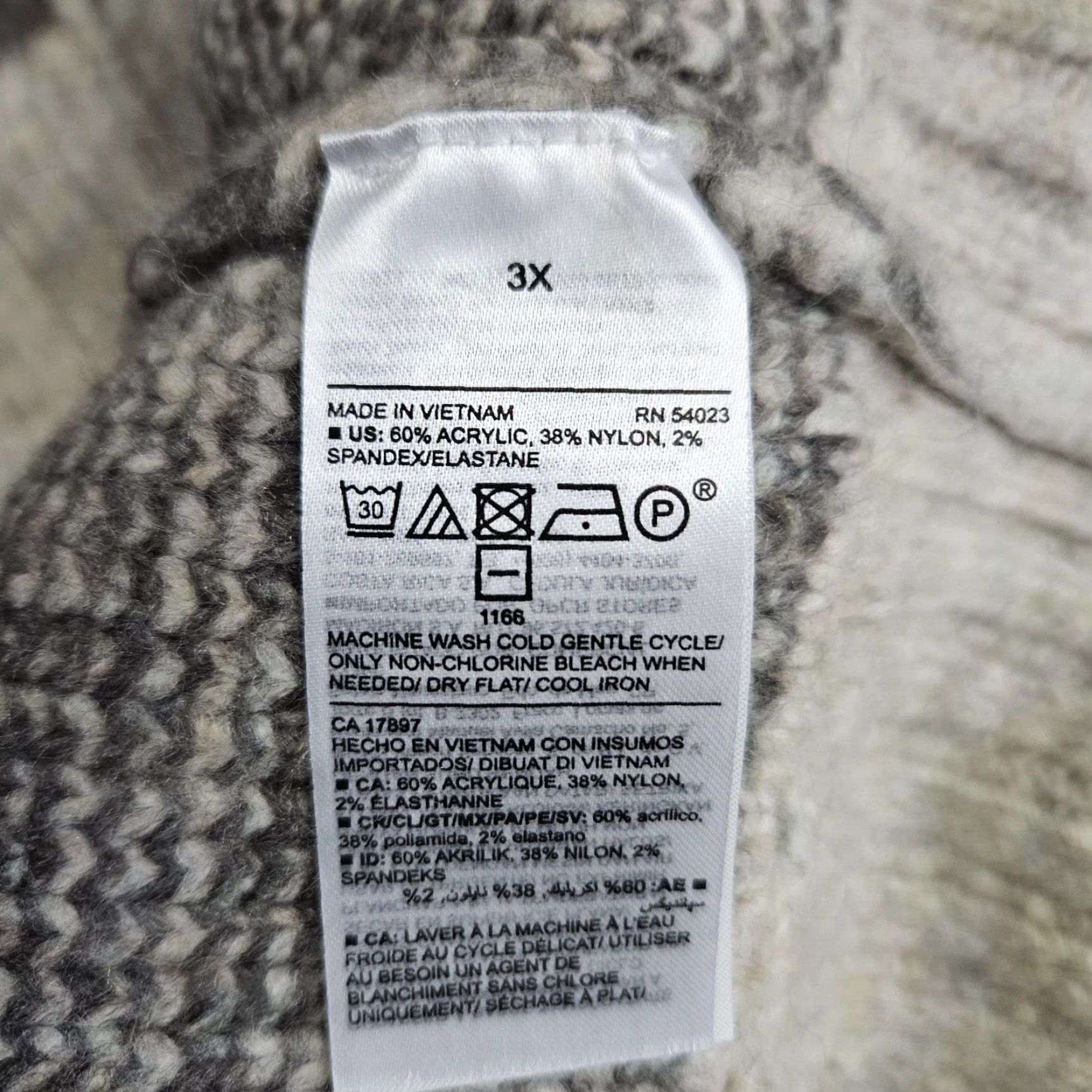 Old Navy VINTAGE Old Navy Womens Pullover Sweater Sz 3X Gray Animal Print Size XXL / US 16-18 / IT 52-54 - 4 Thumbnail