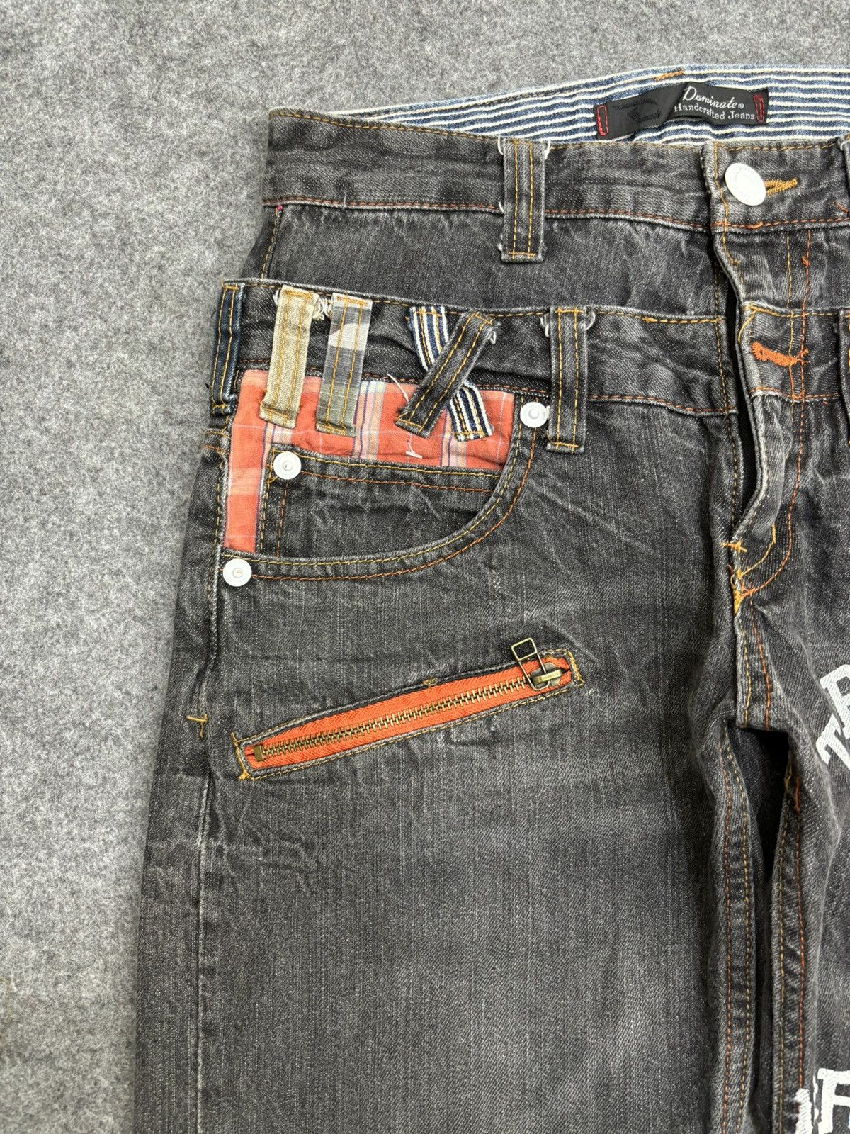 Japanese Brand 💥Insane Double Waist💥Rare Dominate Black Wash Denim F526 Size US 30 / EU 46 - 5 Thumbnail