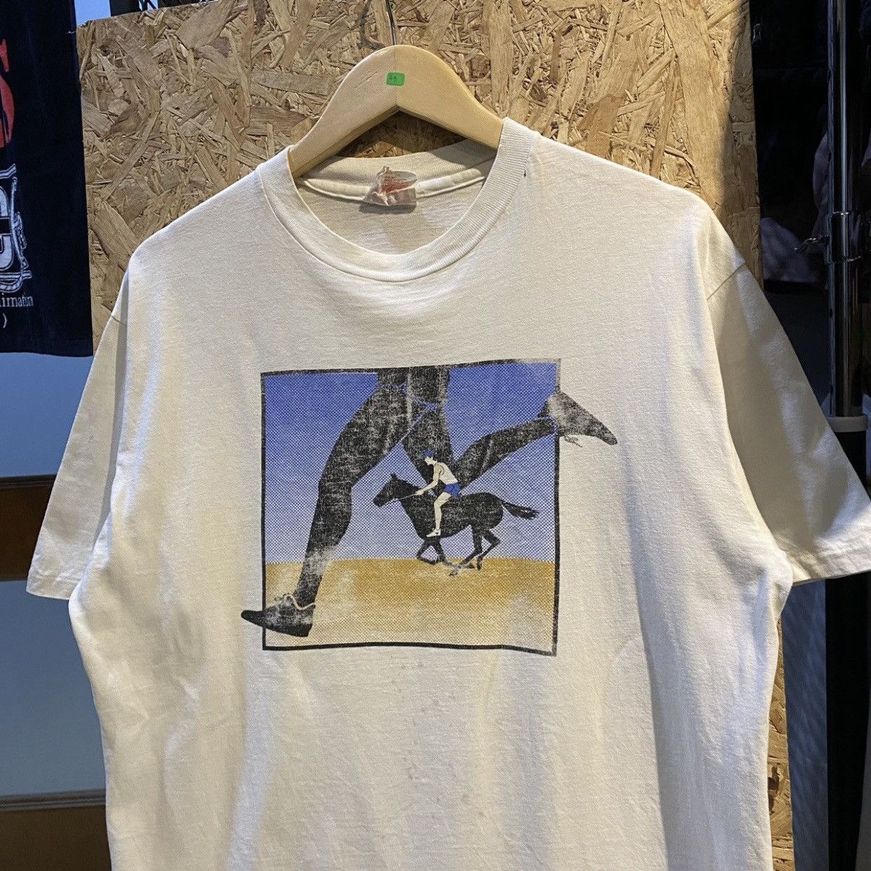 Levi's Vintage 1986 LEVIS Ride & Tie Single Stitch Graphic T-Shirt Size US L / EU 52-54 / 3 - 3 Thumbnail