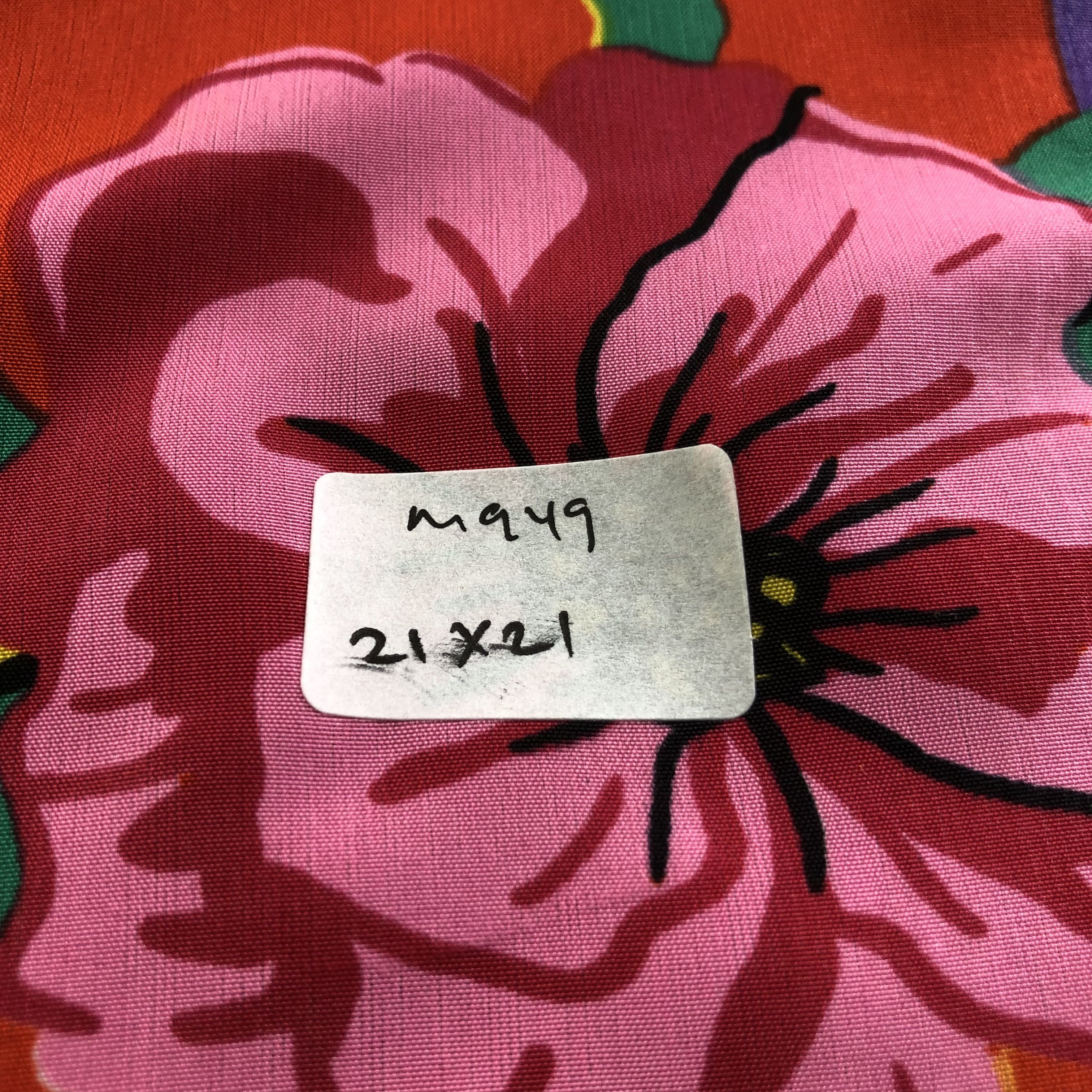 Vintage Luxury Floral Silk Scarf M949 Size ONE SIZE - 6 Thumbnail