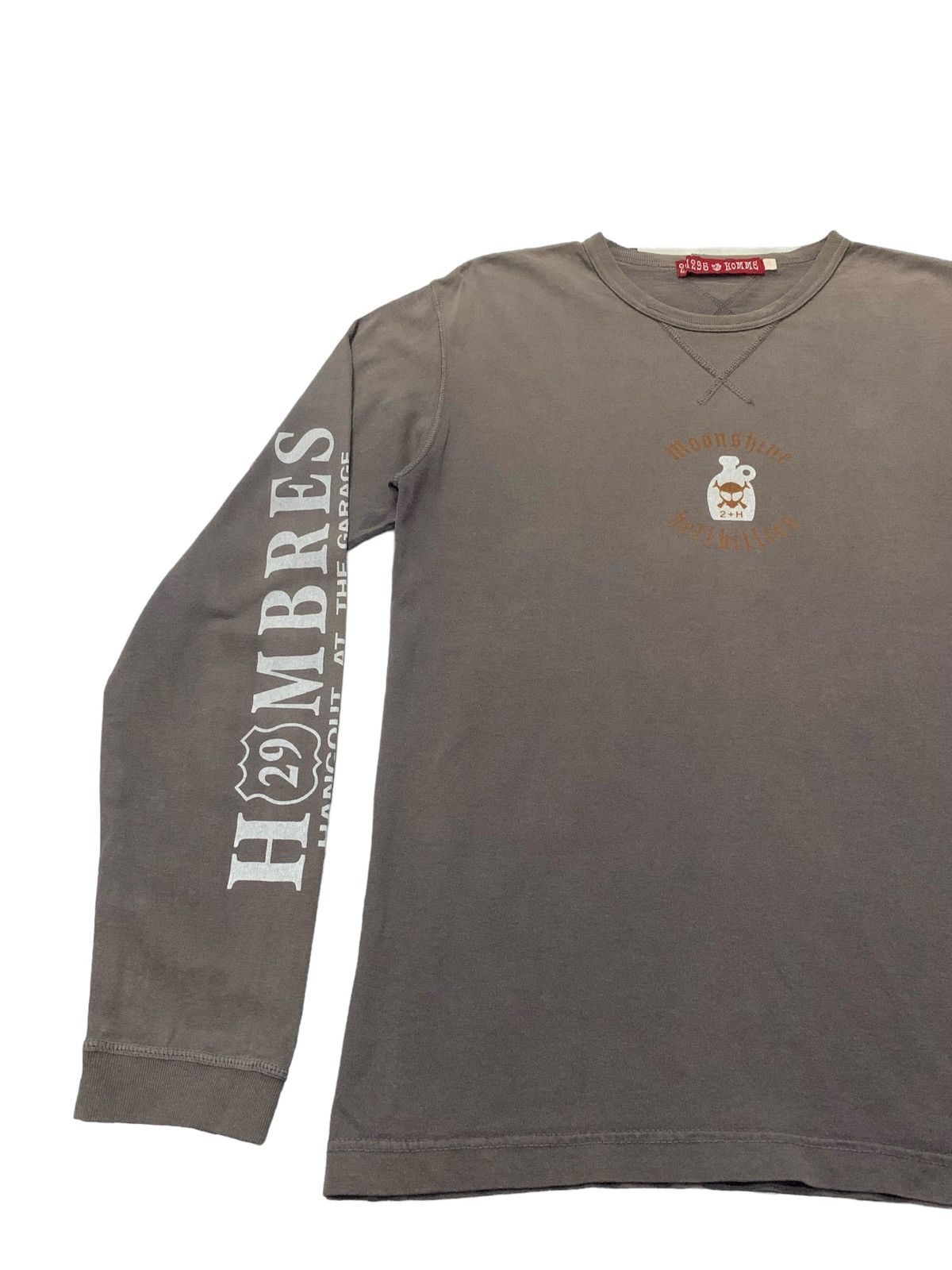 5351 POUR LES HOMMES × Hysteric Glamour × Japanese Brand 291295 Homme Distressed Sun Burn Long Sleeve Tshirt Size US M / EU 48-50 / 2 - 5 Thumbnail