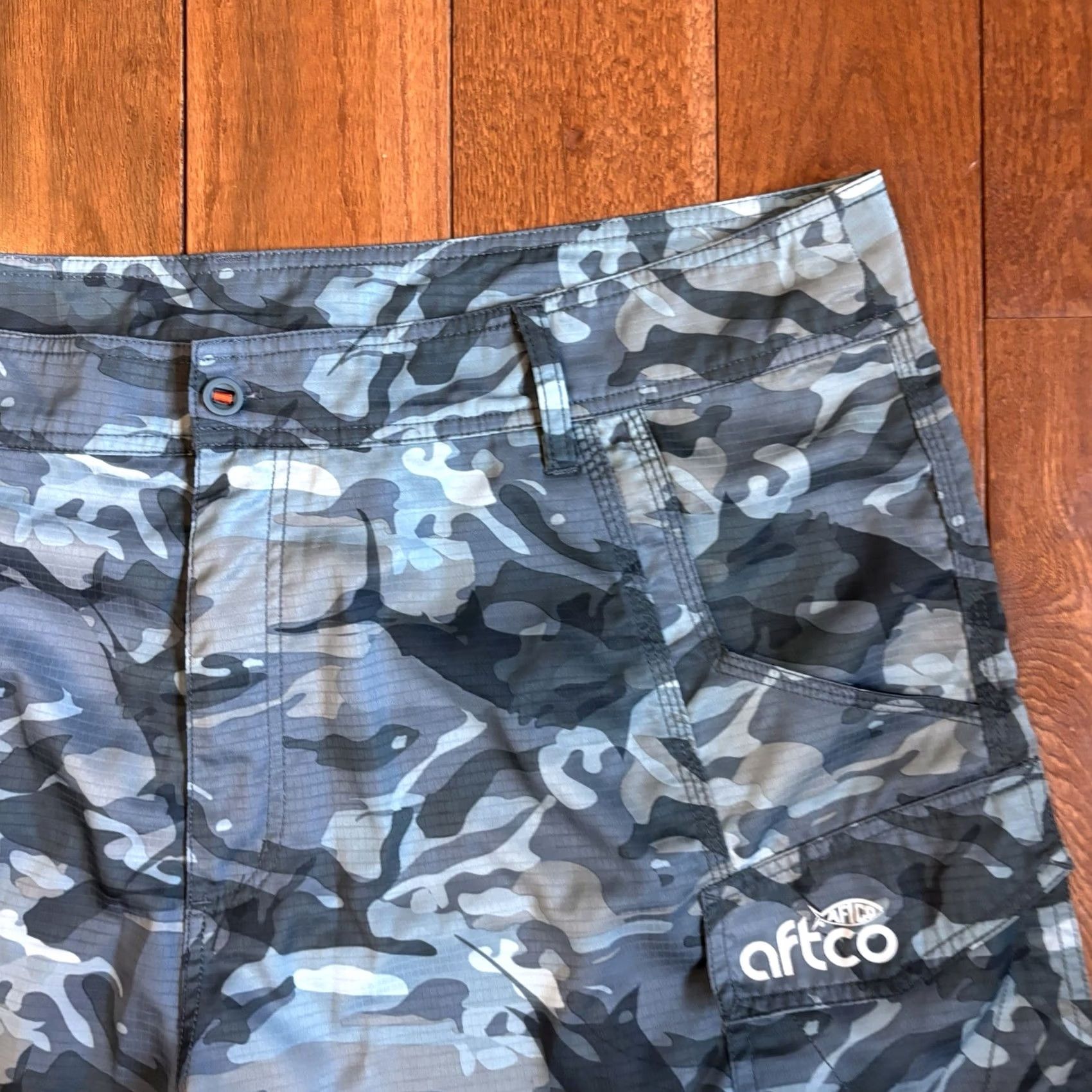 Vintage NWOT AFTCO Cargo Shorts 10" Blue Camo sz 42 Mens Regular Size US 42 / EU 58 - 4 Thumbnail